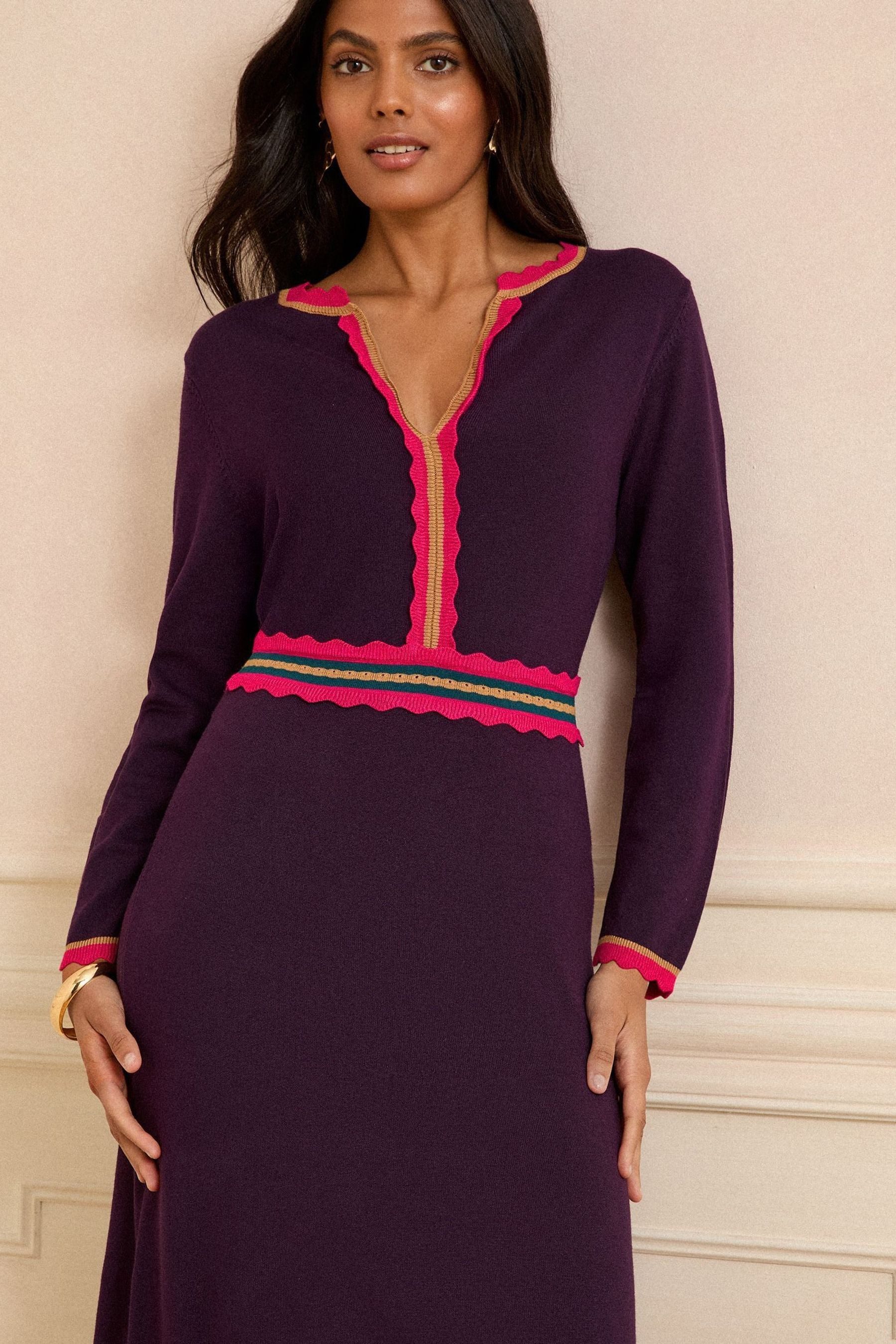 Love & Roses Midikleid Love & Roses Strick-Minikleid, Regular (1-tlg)