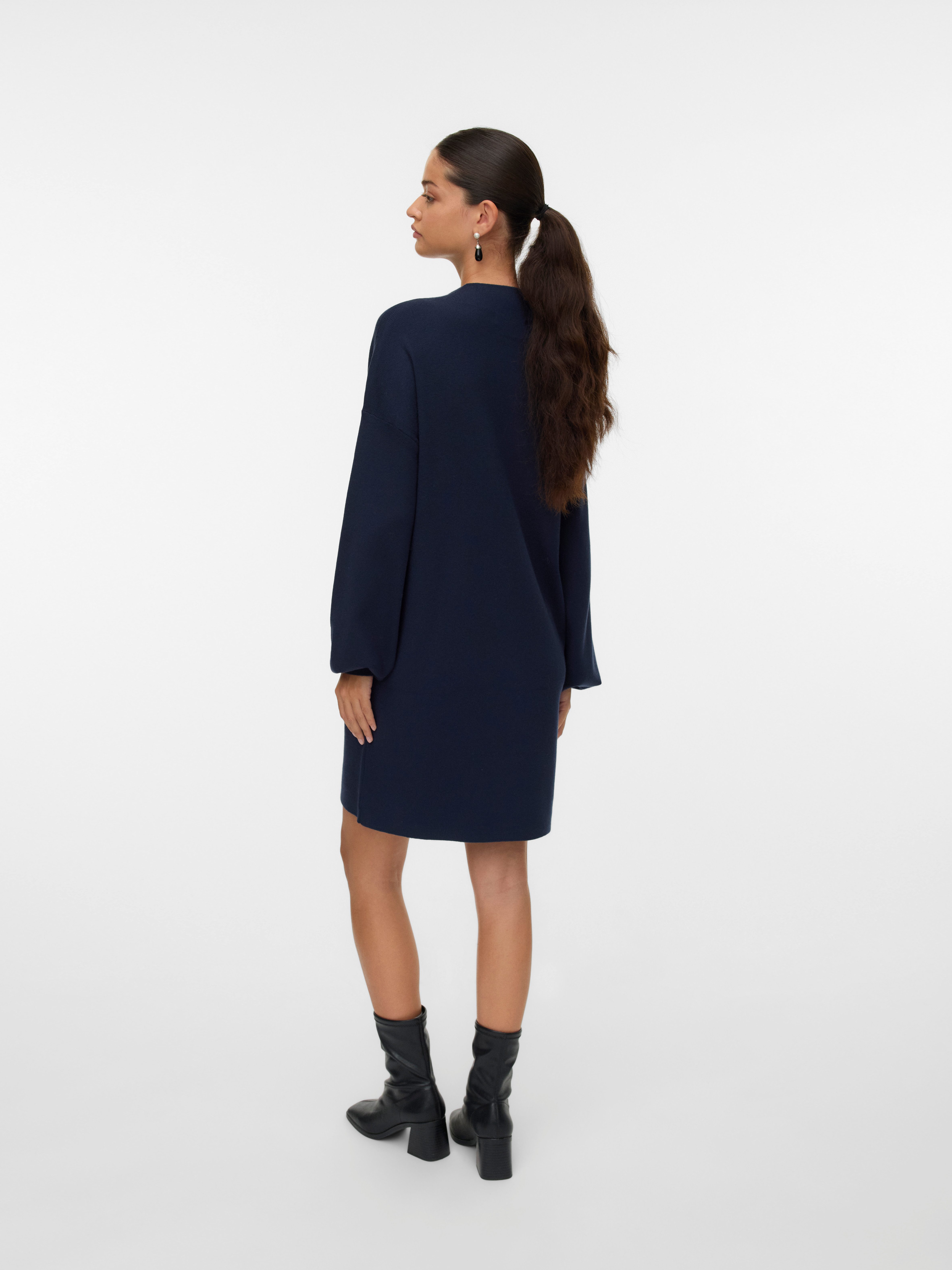 Vero Moda Strickkleid VMNANCY LS FUNNELNECK DRESS GA NOOS Viskosemischung, loose fit