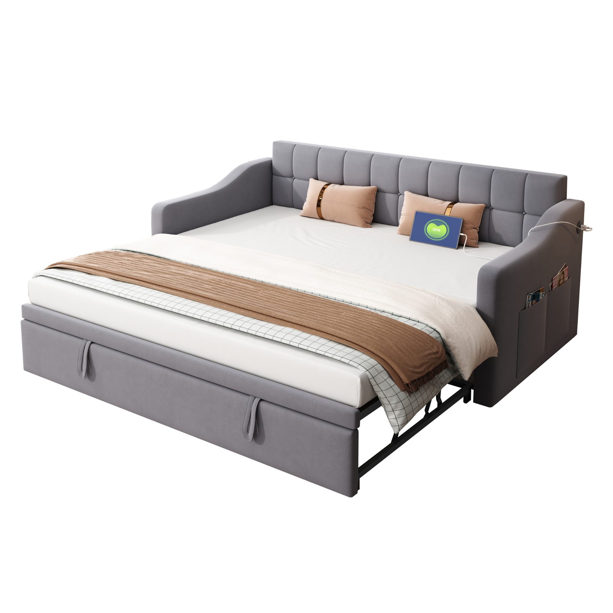 REDOM Polsterbett Doppelbett Schlafsofa (90/180x190 cm günstig online kaufen