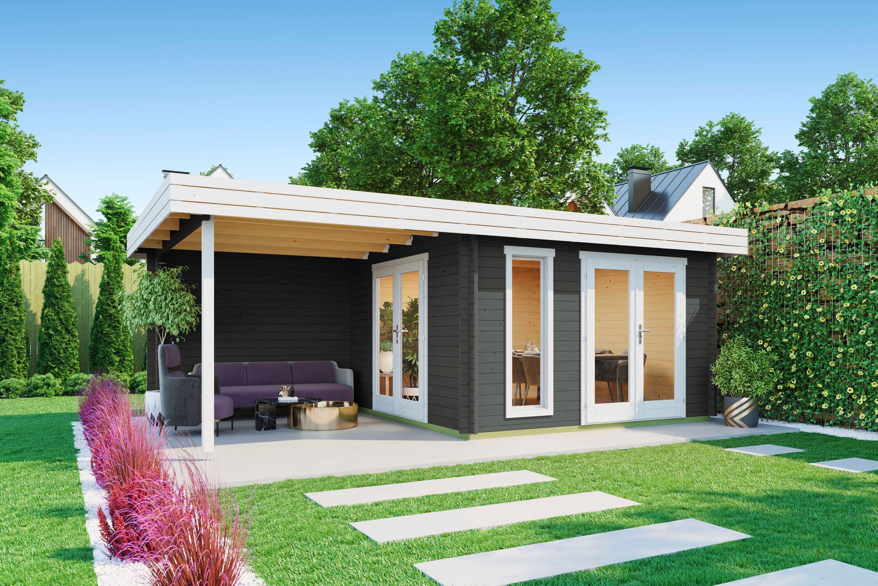 LASITA MAJA Gartenhaus Andres, BxT: 689x415 cm, (Set, inkl. Fussbodenbretter zum verlegen)