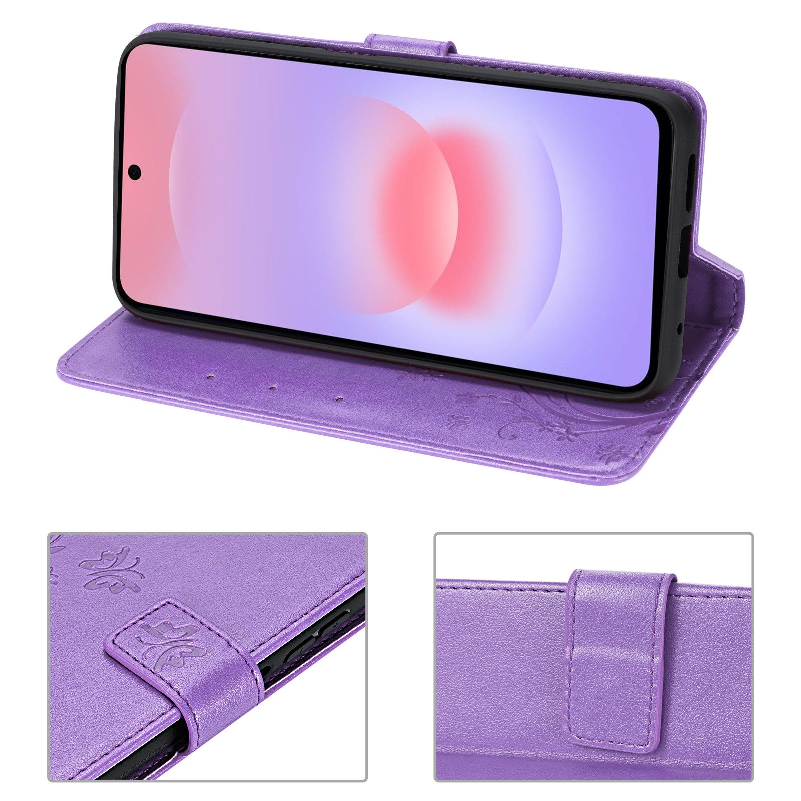 betterfon Handyhülle für Samsung Galaxy Modelle Klapphülle mit Kartenfächern, Bookstyle-Hülle mit Magnetverschluss, Smartstand & Kunstleder – Bild 5 von 5