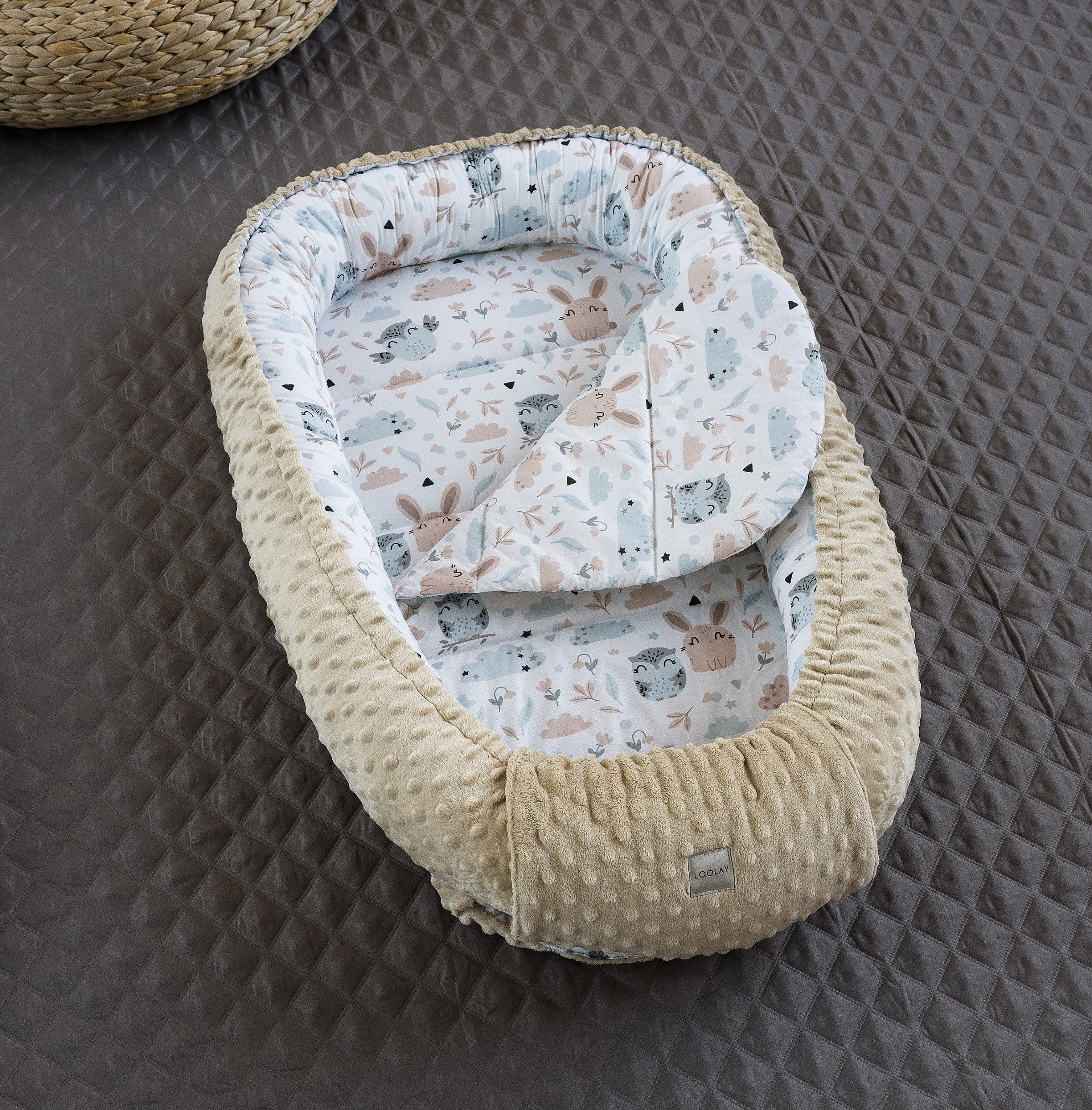 Loolay Baby-Reisebett HASE Beige Weiß/ MINKY günstig online kaufen