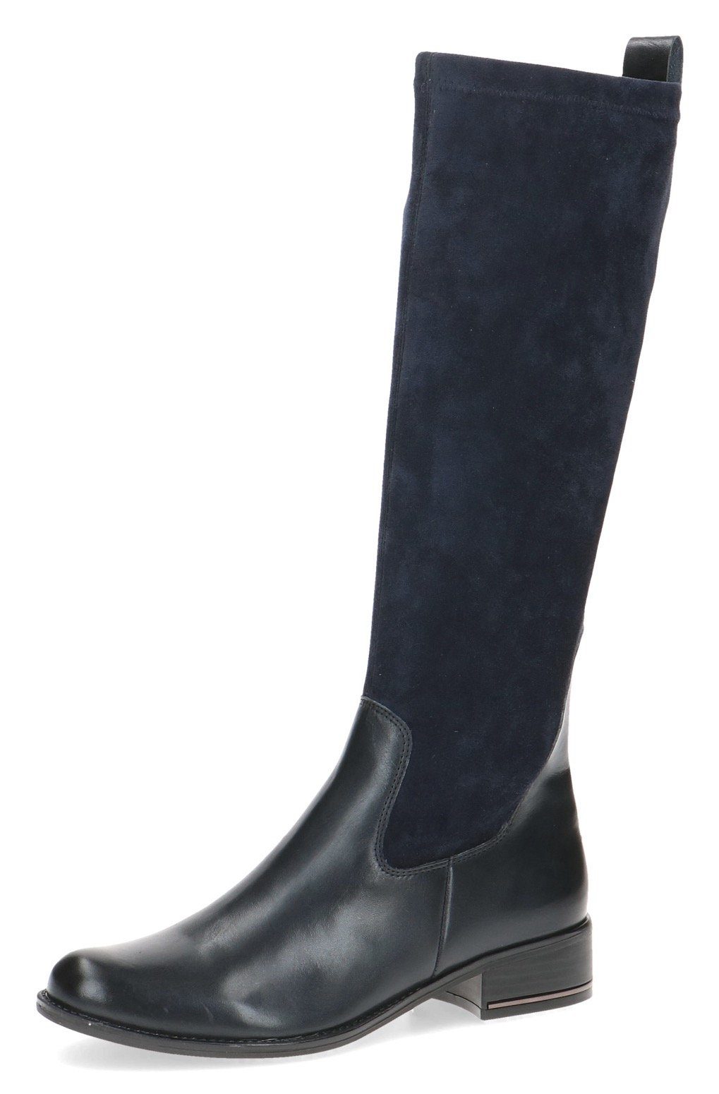 Caprice mit Stiefel Weite dunkelblau Stretch-XS-Schaft, bequeme