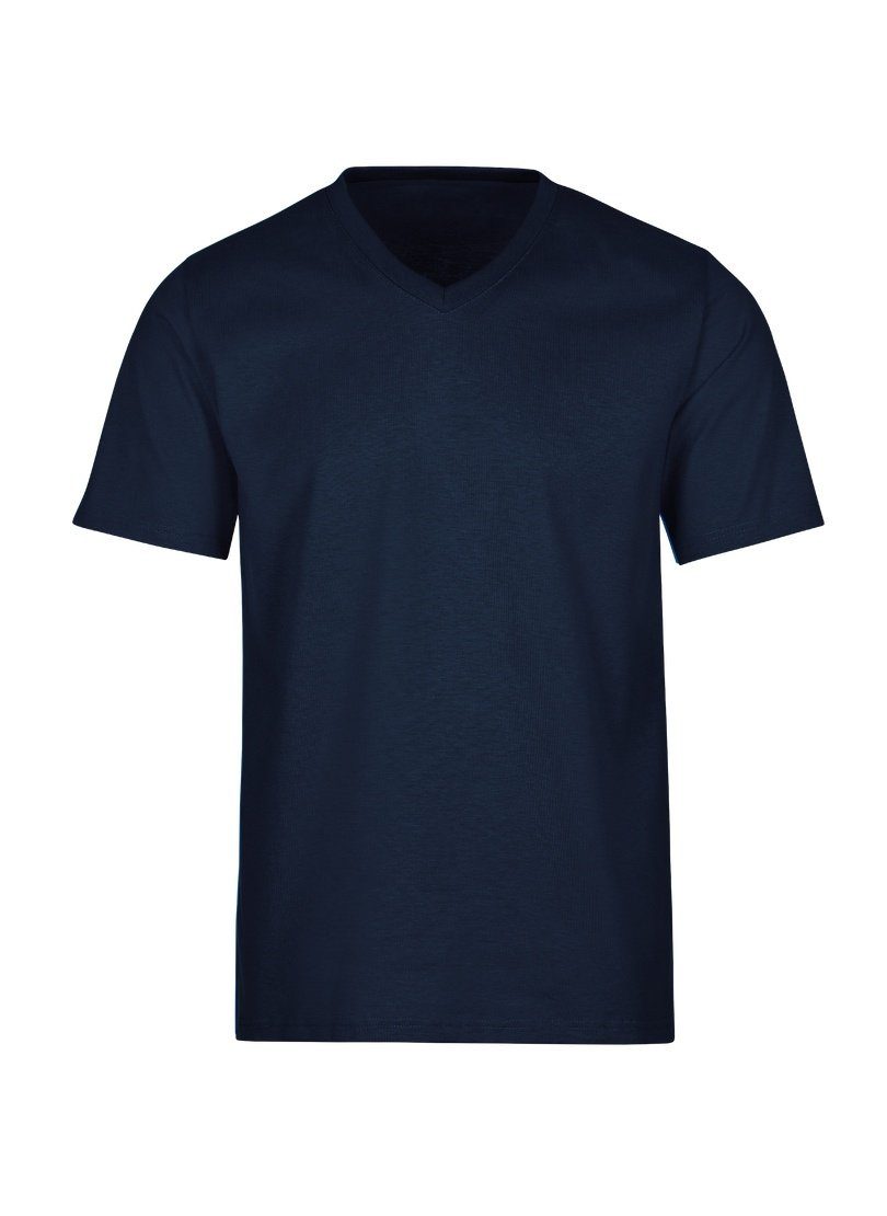 Trigema TRIGEMA T-Shirt V-Shirt Baumwolle navy DELUXE