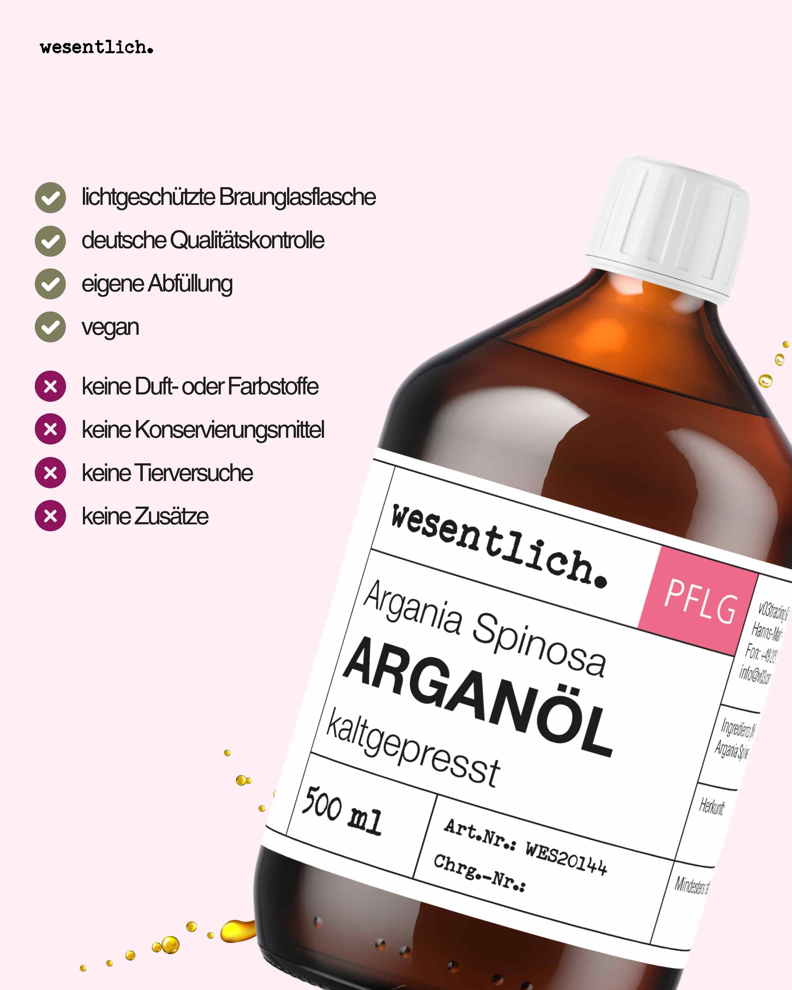 wesentlich. Körperöl Arganöl 500ml
