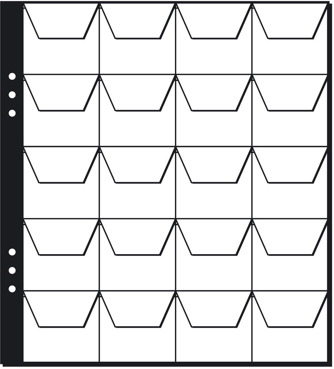 PAGNA Fotoalbum Münzhüllen 20 Fächer/45mm 5 Hüllen