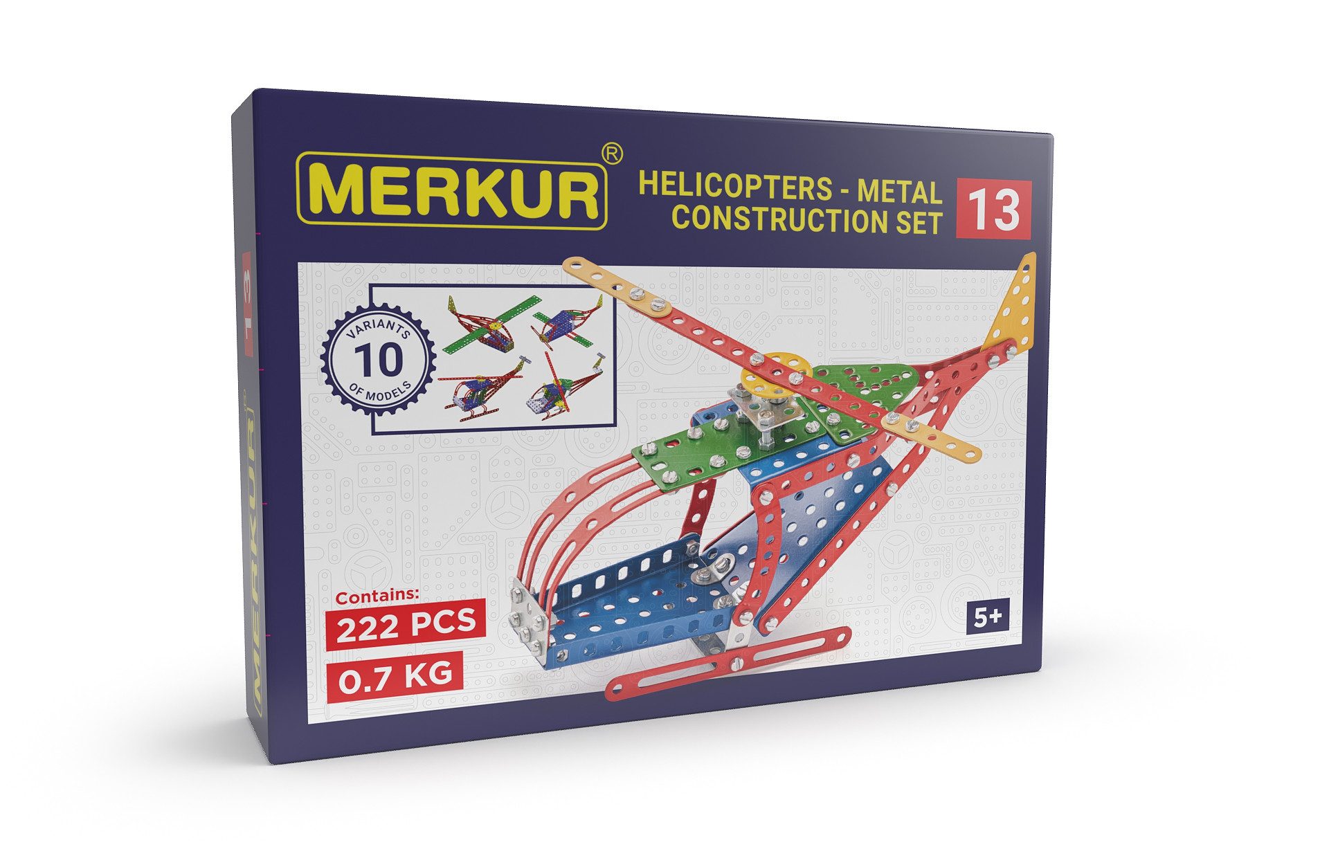 Merkurtoys Lernspielzeug Merkur Metallbaukasten mit Anleitungen für verschiedene Modelle je Set (222-St), Aus verschiedenen Modellen eines wählbar