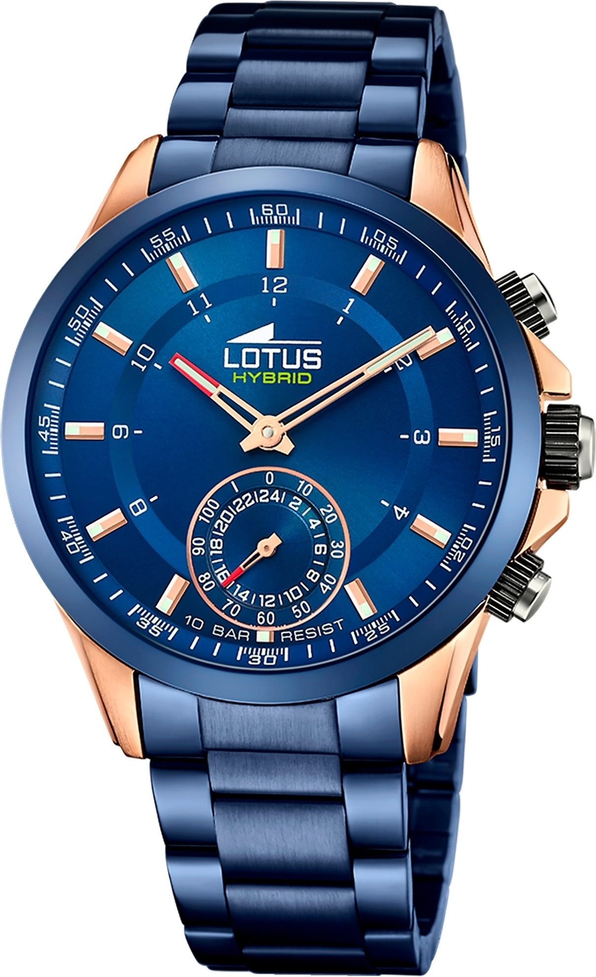 Chronograph Lotus Herrenuhr Edelstahl blau Lotus