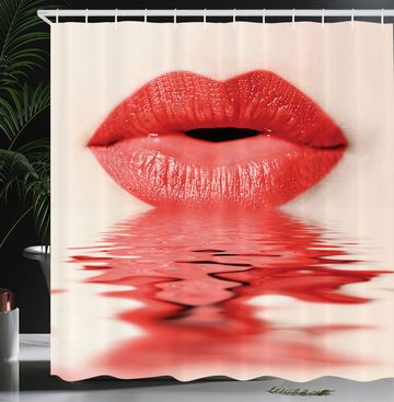 Abakuhaus Duschvorhang Moderner Digitaldruck mit 12 Haken auf Stoff Wasser Resistent Breite 175 cm, Höhe 180 cm, Lippen Weiblich Blowing Küsse