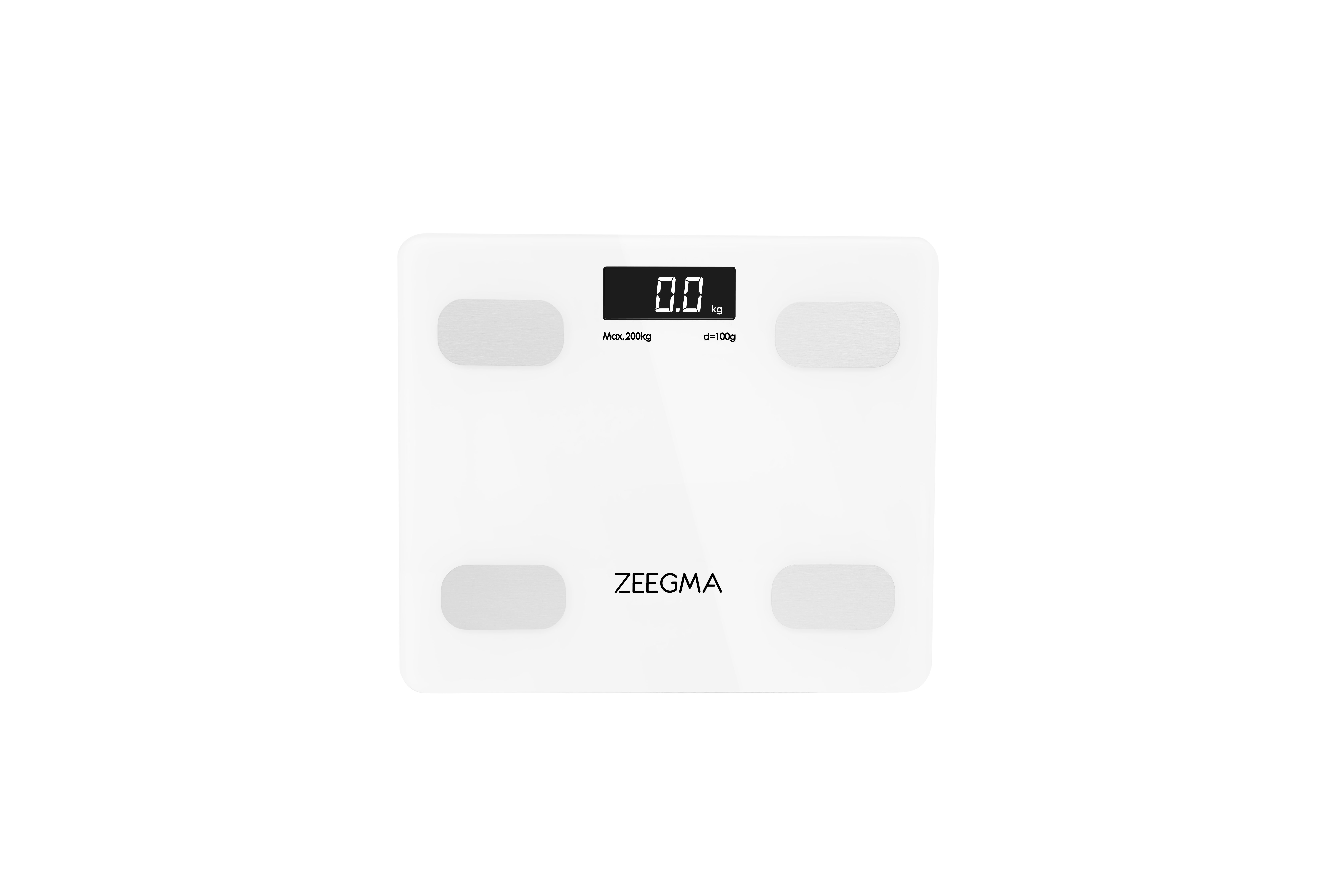 Zeegma Personenwaage GEWIT, 17 Körperparametern doppelt gehärtetes Glas 200 kg APP