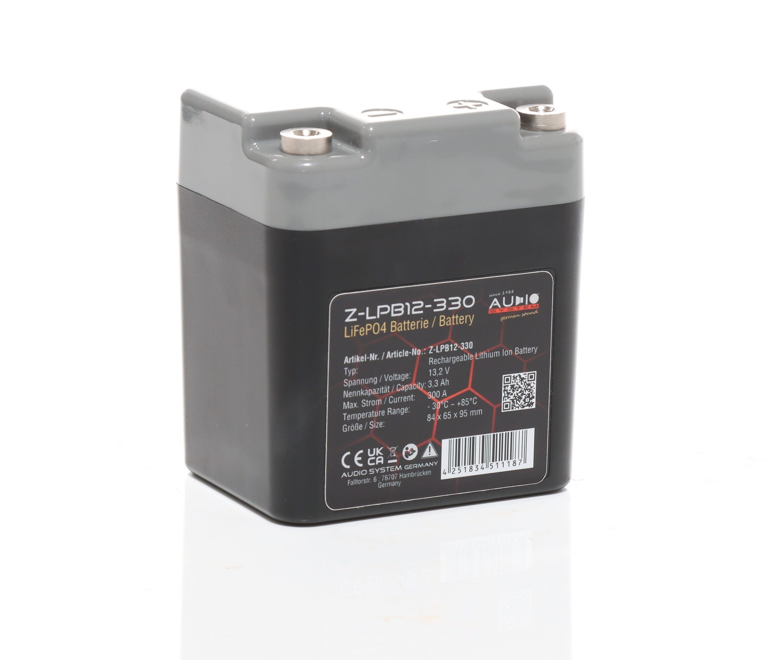Audio System Audio System Z-LPB12-330 LiFePO4-Batterie, 3,3 Ah Batterie