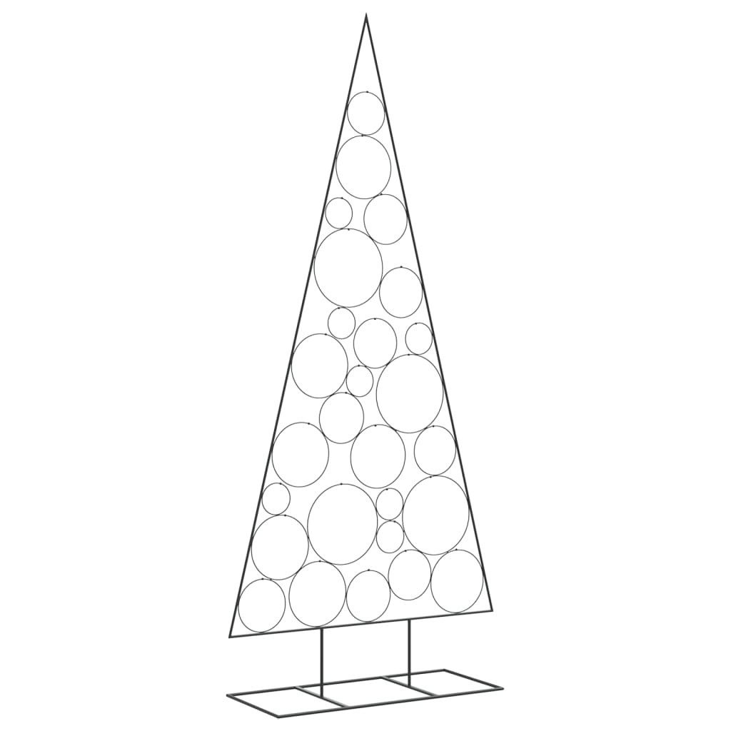 vidaXL Künstlicher Weihnachtsbaum Metall-Weihnachtsbaum zum Dekorieren Schwarz 210 cm