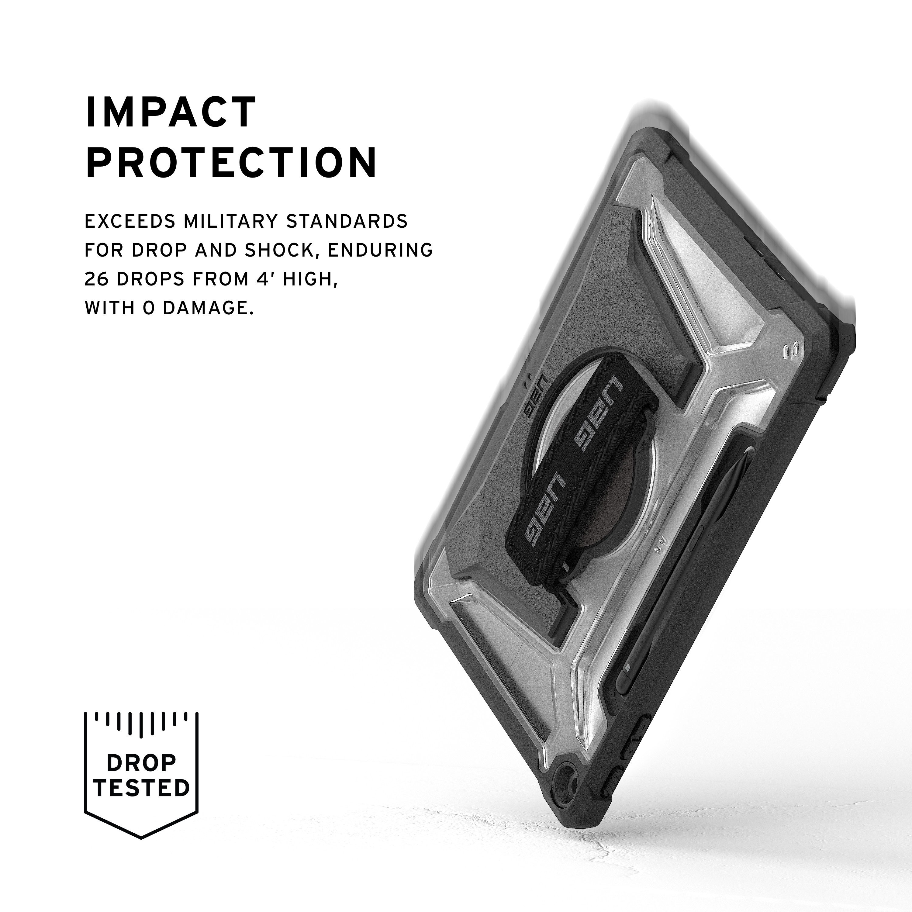 Urban Armor Gear Tablet-Hülle Plasma Handstrap / Kickstand Case - Microsoft Surface Pro 12 Hülle, (Offizielle "Designed for Surface" Zertifizierung)