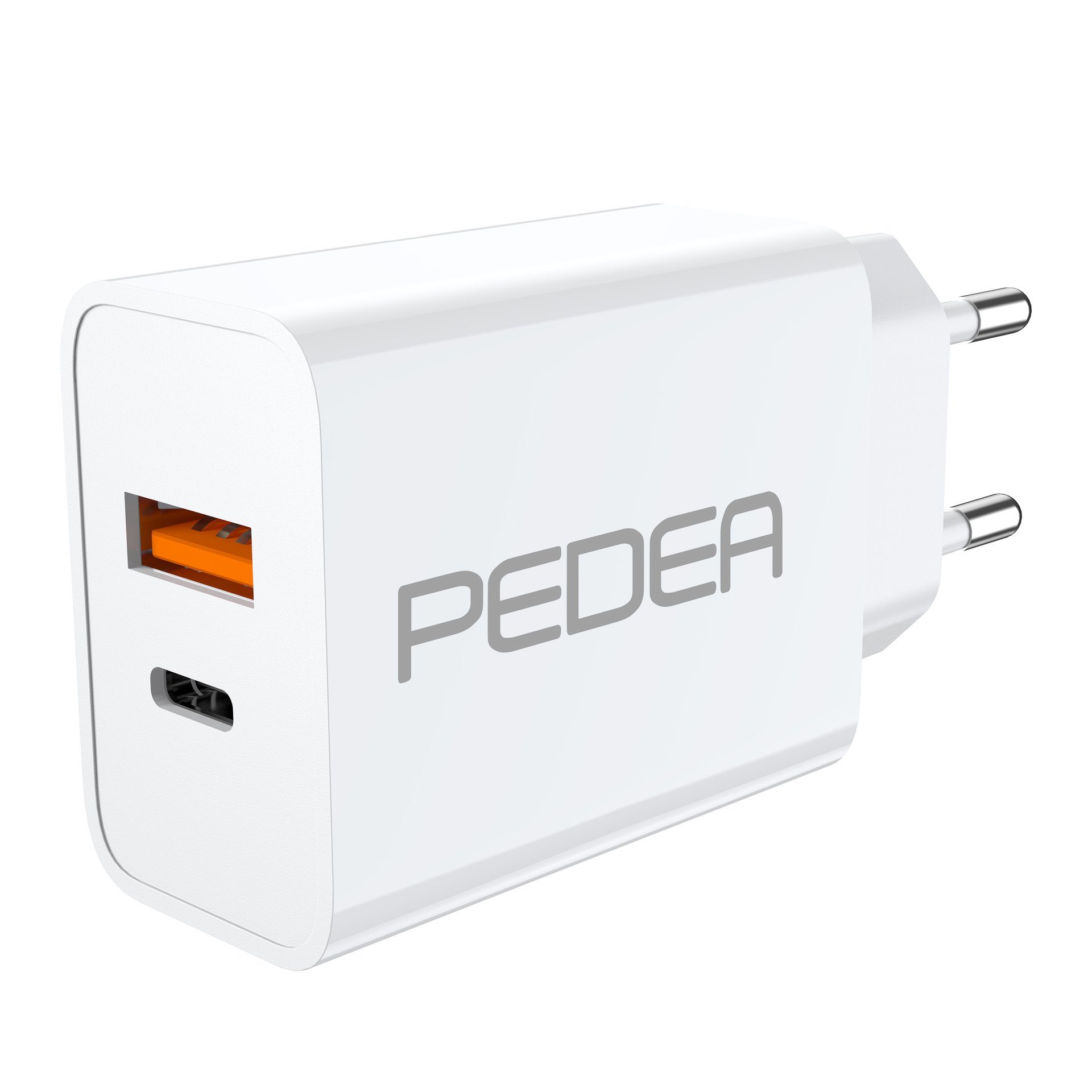 PEDEA Reiselader 20W Schnelllade-Gerät (1-tlg., 6 7 A02 A14 A54 S21 S22 S23 + Ultra iPhone 11 12 13 14 15 Pro Max Plus, Dual Ladegerät Netzteil USB-A USB-C Samsung Galaxy Apple Google Pixel)