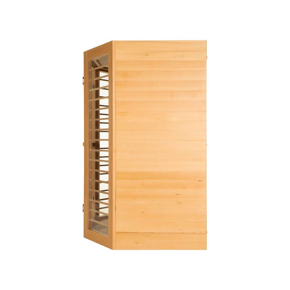 HOME DELUXE Infrarotkabine REDSUN DELUXE XL, BxTxH: 155 x 120 x 190 cm, (Komplettset) 6 Vollspektrumstrahler, Hemlockholz, für 3 Personen l Infrarotsauna