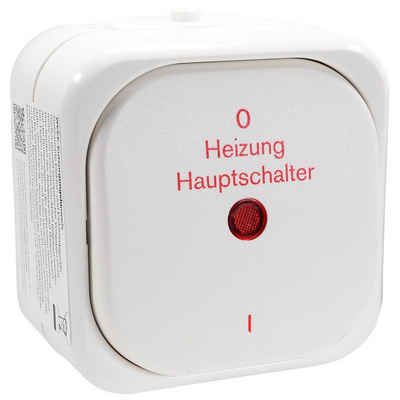 REV Ritter GmbH Schalter REV Aquatop Heizung Hauptschalter Notschalter Aufputz IP44 - Farbe: