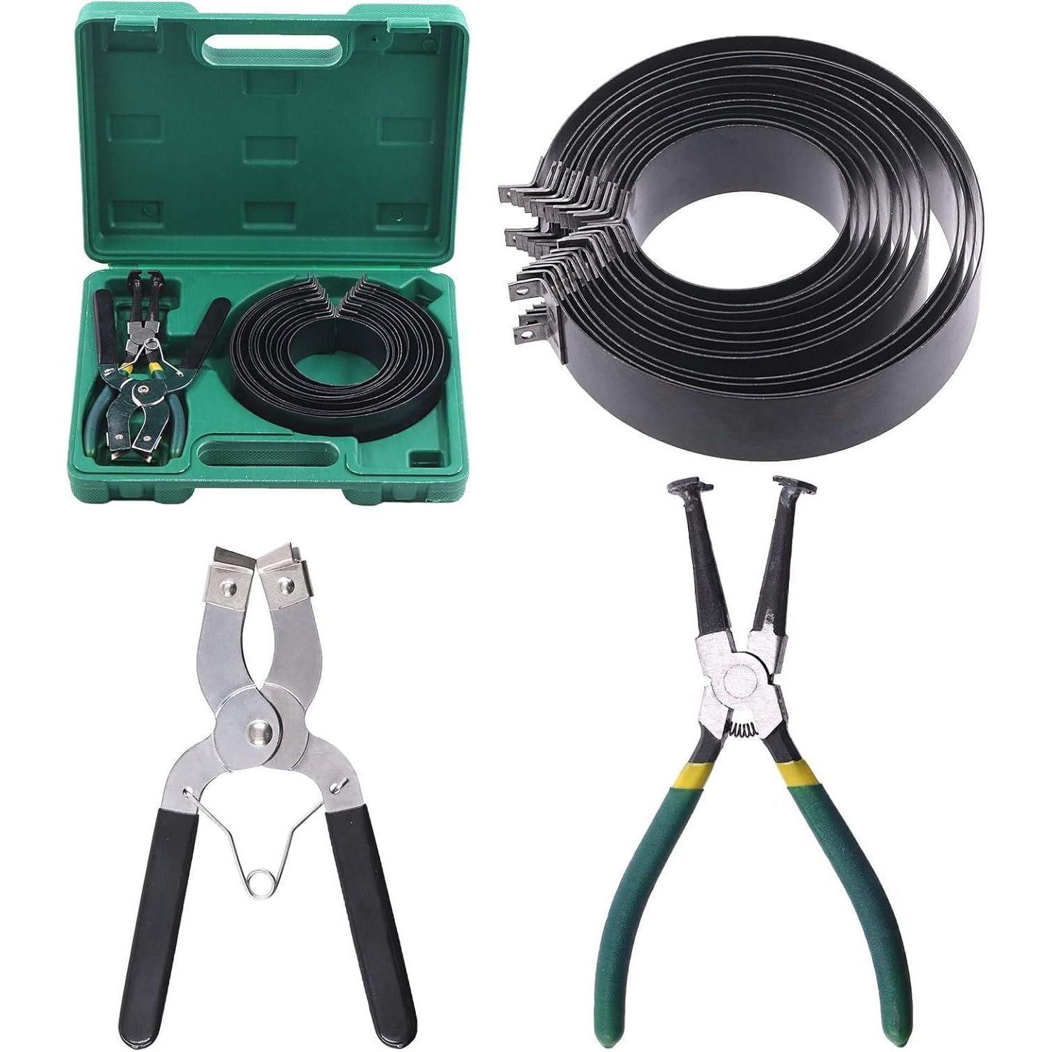 LuxusKollektion Montagezange Kolbenring-Set 17-tlg 6,1-14,5 cm verstellbare Montierzange Tasche