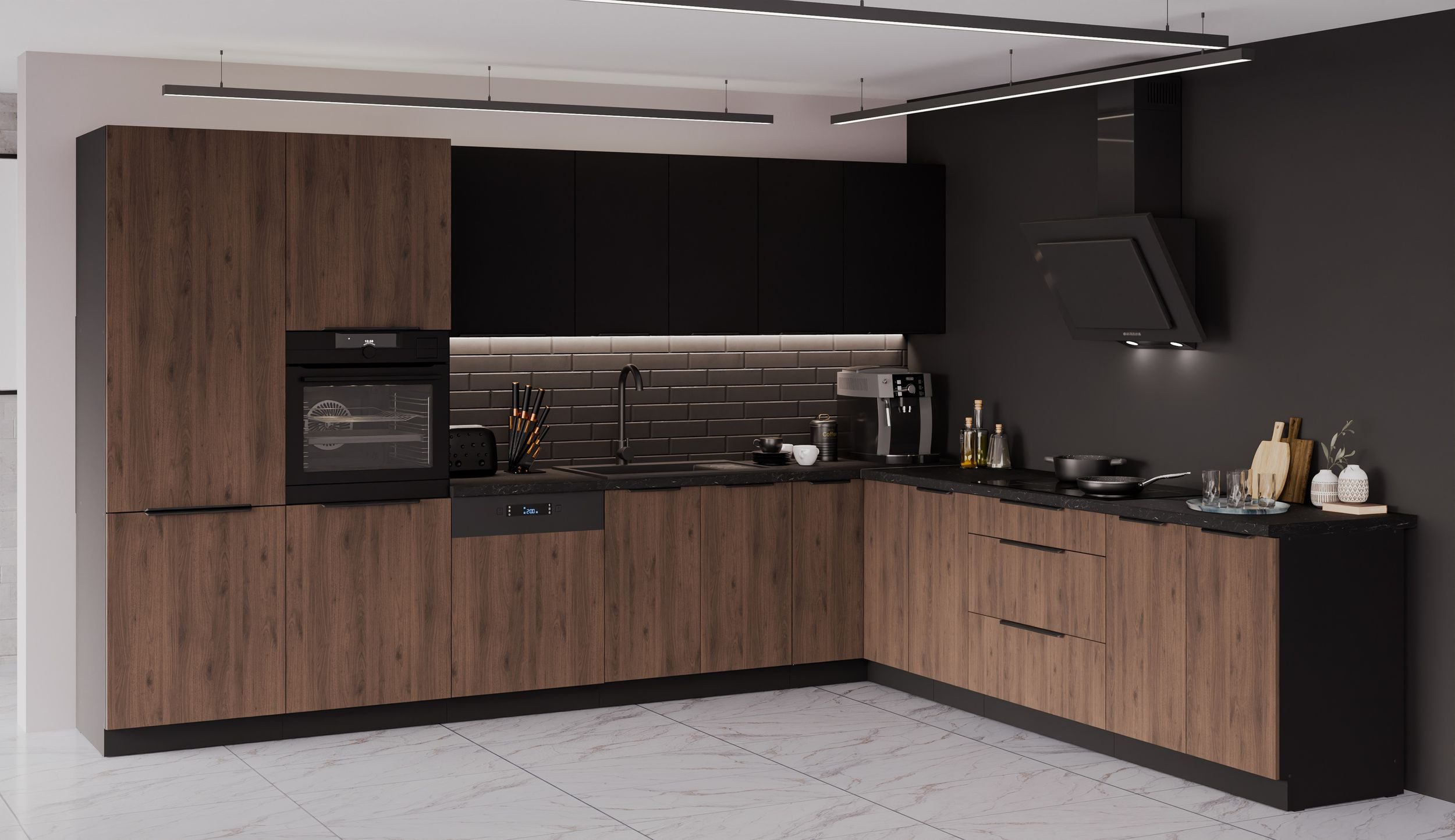 Küchen-Preisbombe Winkelküche MONZA + SIENA 350x290 cm Küchenzeile Küchenbl günstig online kaufen