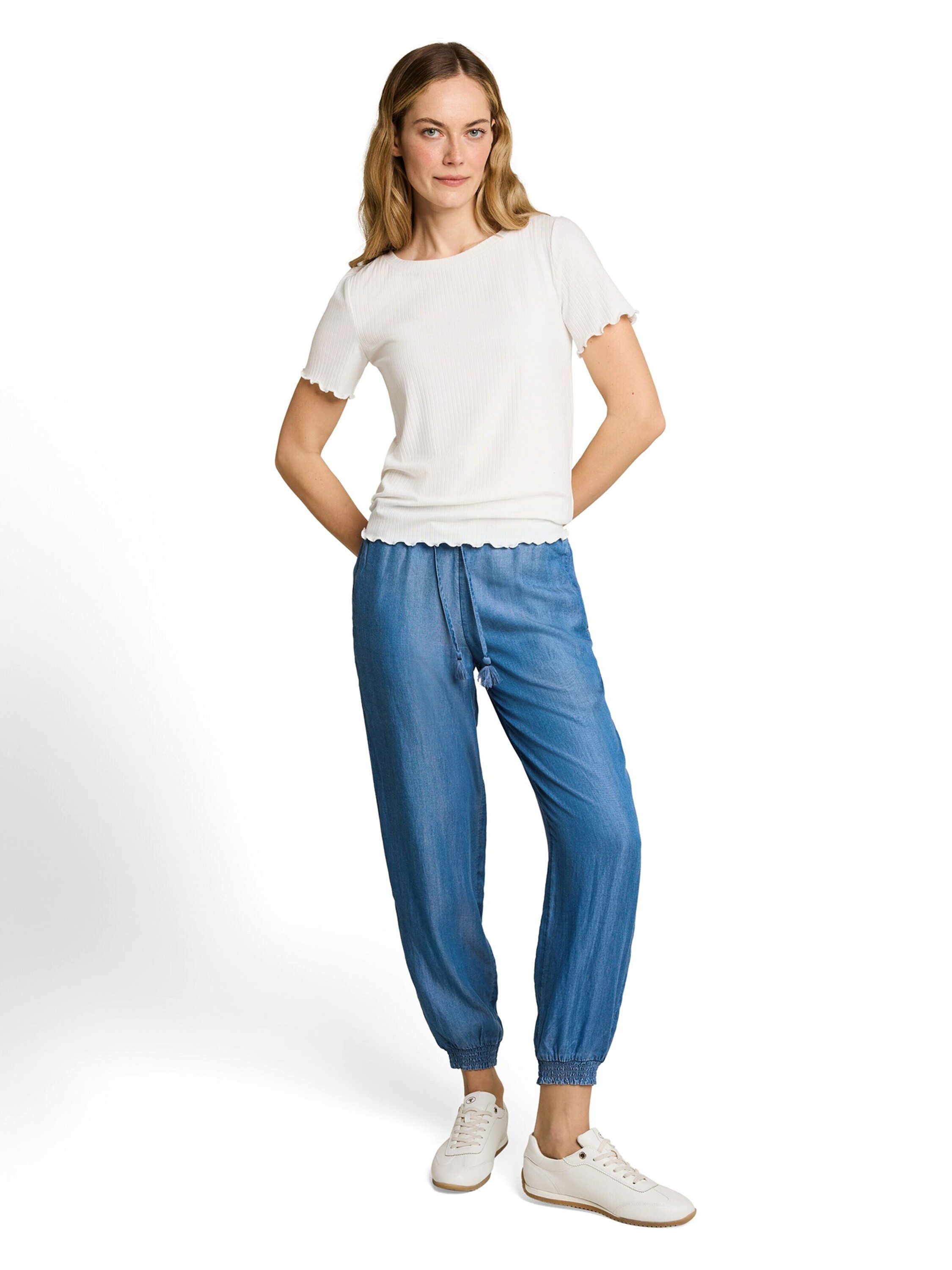 TOM TAILOR 7/8-Jeans (1-tlg) Drapiert/gerafft