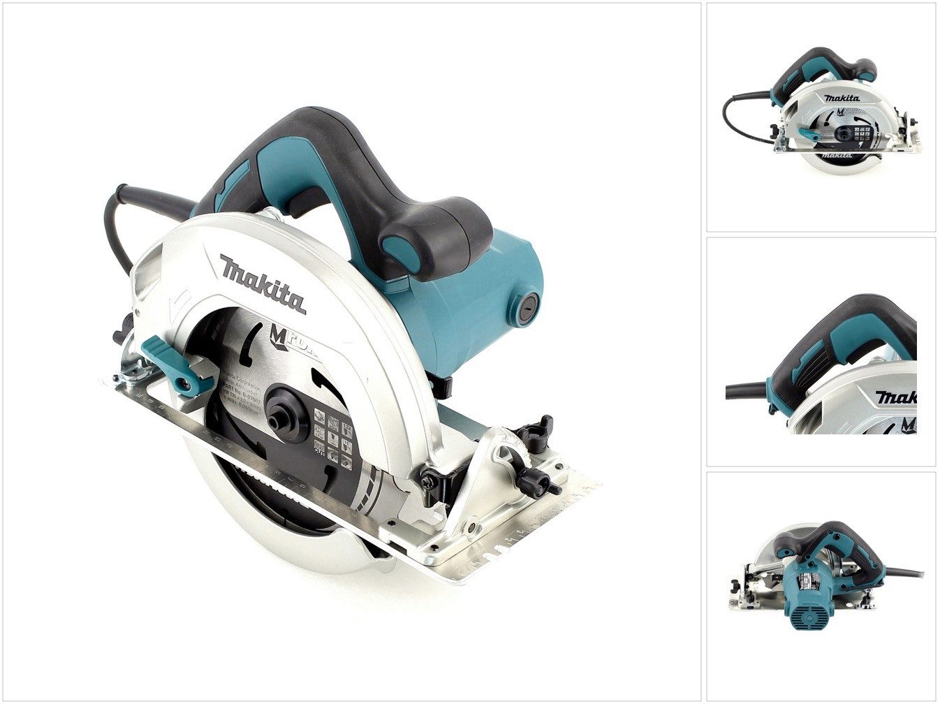 Makita Kompakt-Handkreissäge HS 7601 Handkreissäge 1200W + 1x MForce Sägeblatt 190 mm