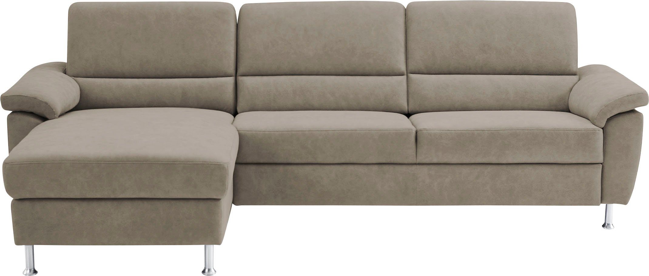 CALIZZA INTERIORS Ecksofa Onyx L-Form, Recamiere links oder rechts, wahlweise mit Bettfunktion, Breite 270 cm