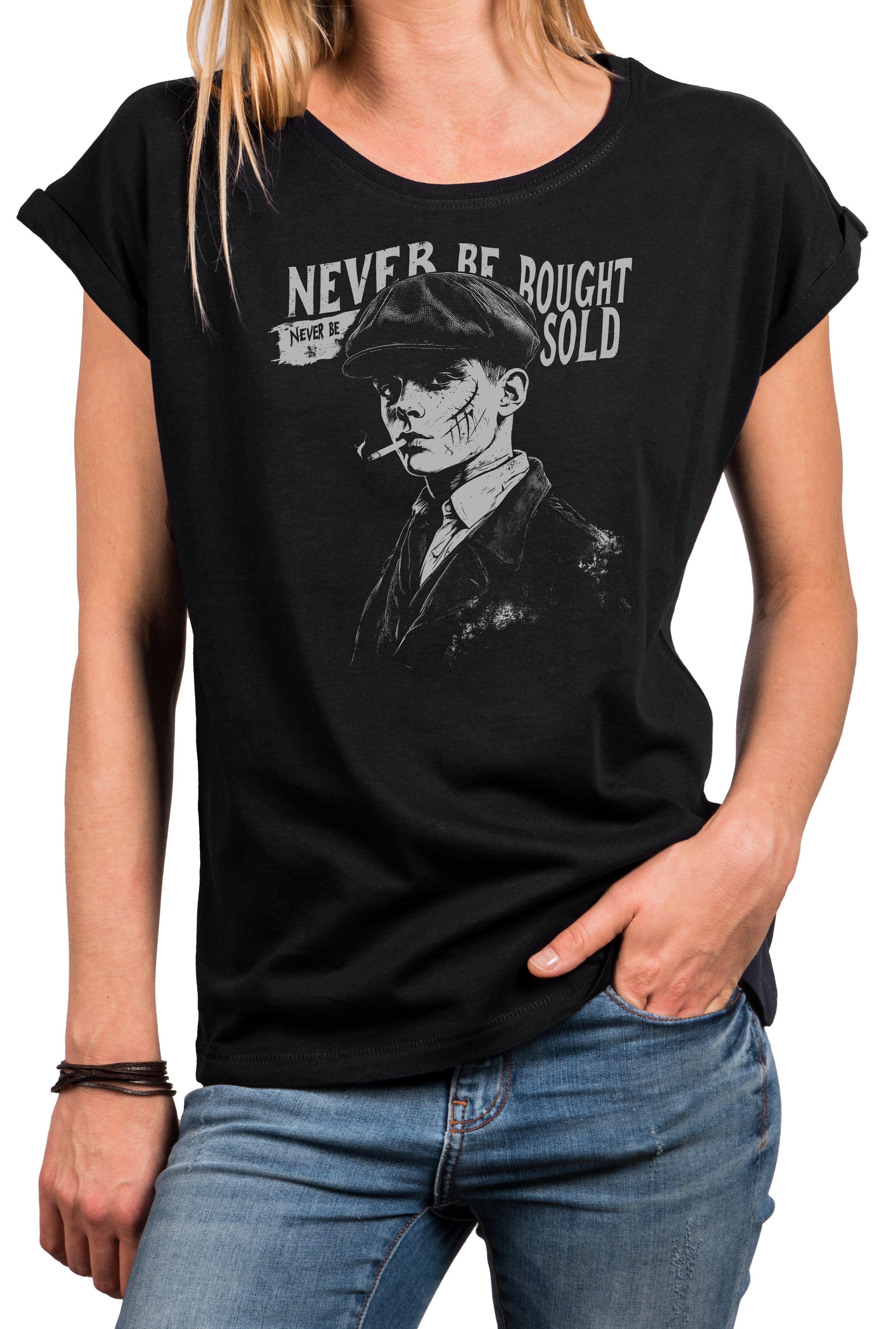 Print-Shirt mit Spruch Blinder Top Coole Sprüche Frauen Oberteile