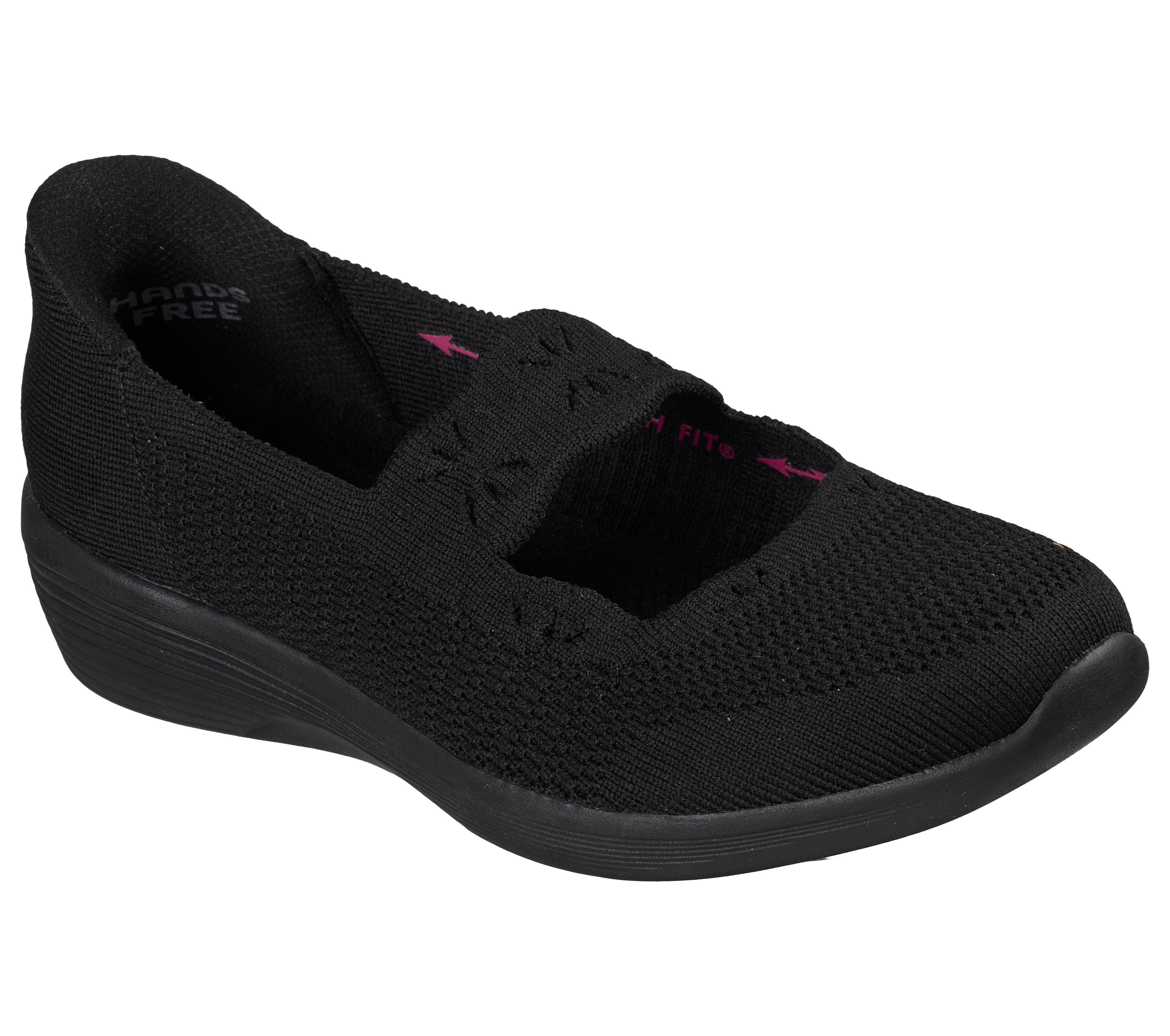 Skechers ARYA Ballerina Freizeitschuh, Schlupfschuh mit Handsfree Slip-Ins Funktion