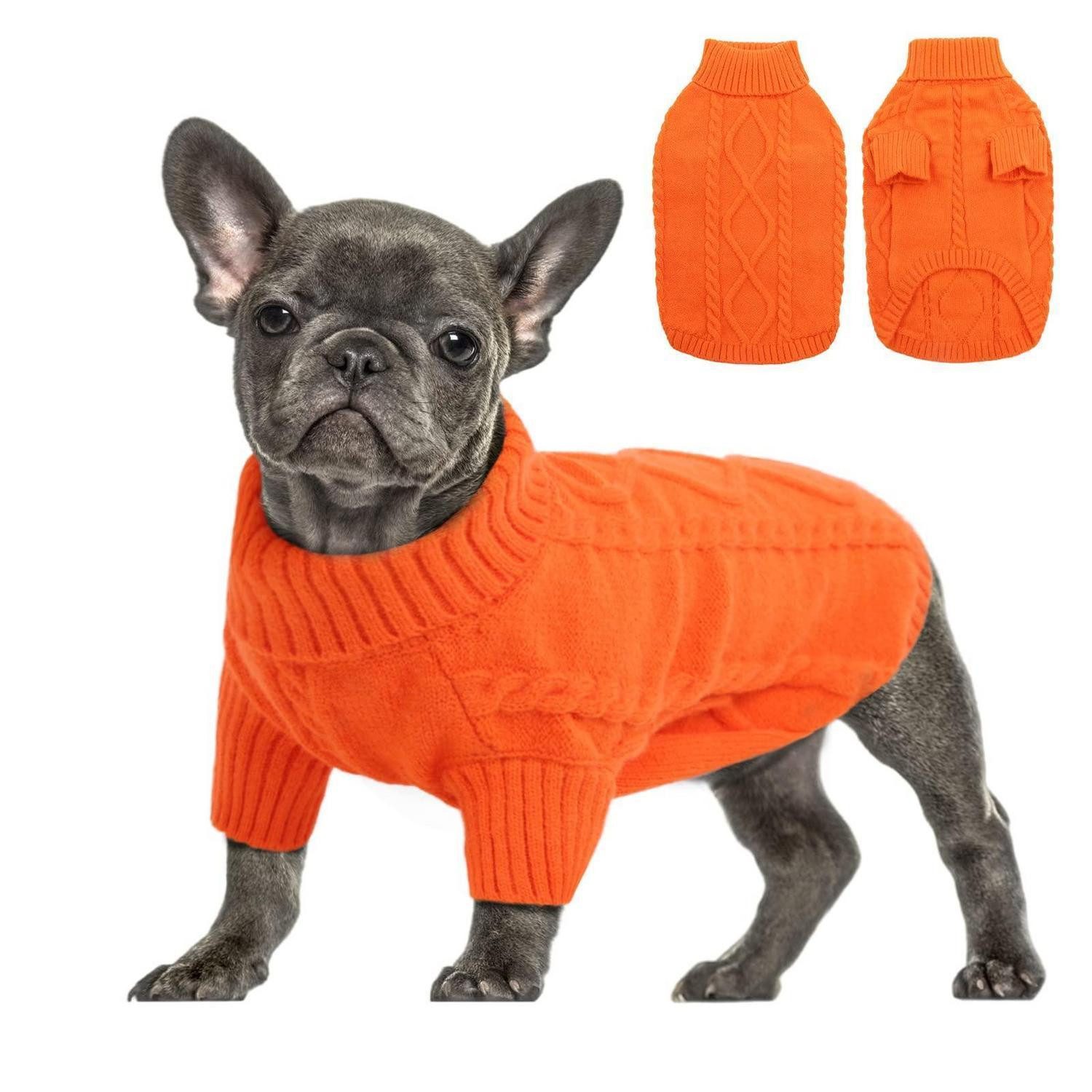 LuxusKollektion Hundepullover Hundepullover Grösse S Orange Klassisch