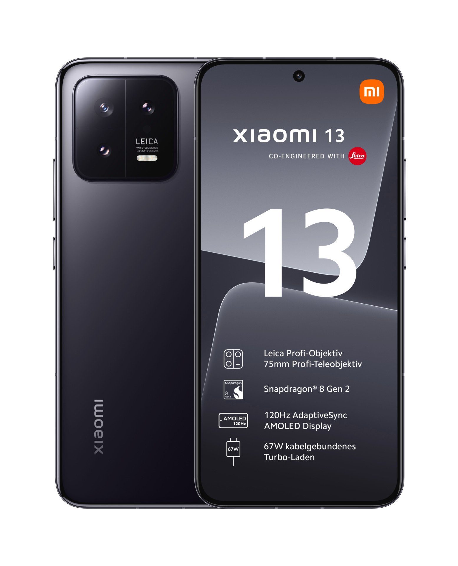 Xiaomi 13 8GB+256GB Smartphone (16,15 cm/6,36 Zoll, 256 GB Speicherplatz, 54 MP Kamera) Schwarz