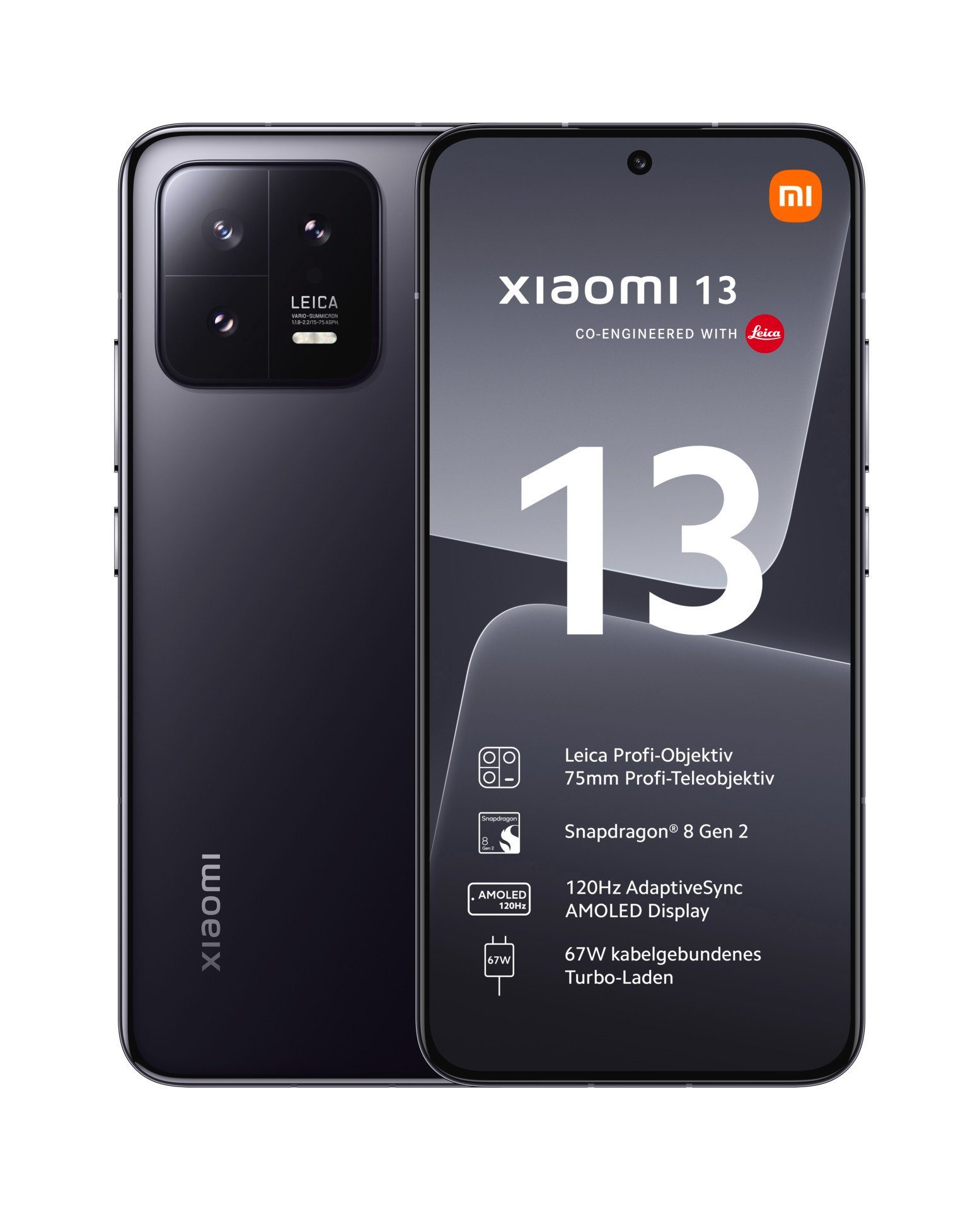 Xiaomi 13 MP Kamera) GB 54 Speicherplatz, (16,15 Zoll, 8GB+256GB cm/6,36 Schwarz 256 Smartphone