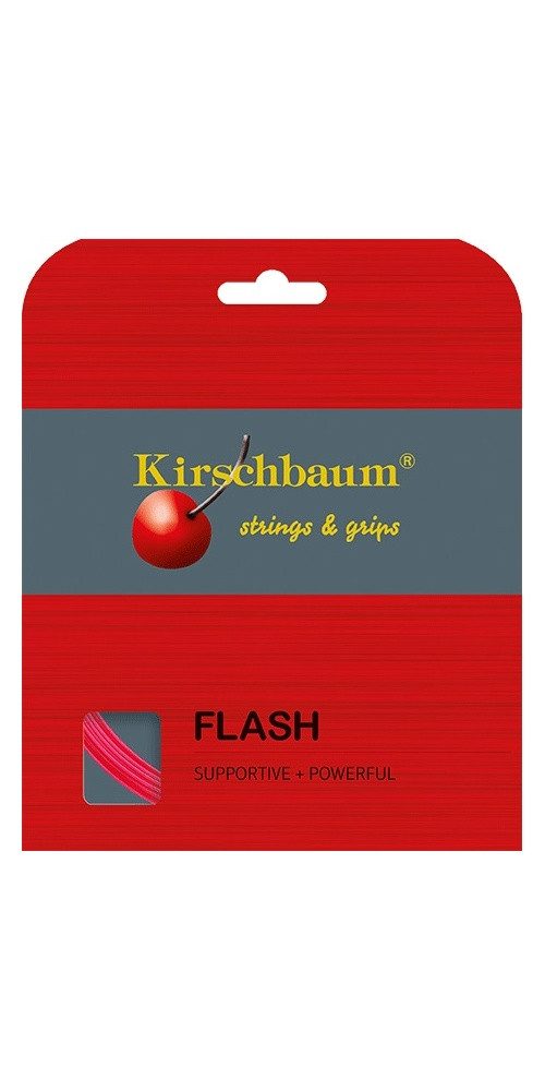 Kirschbaum Tennissaite Flash (Haltbarkeit+Power) pink 12m Set, Saitendicke: 1.25