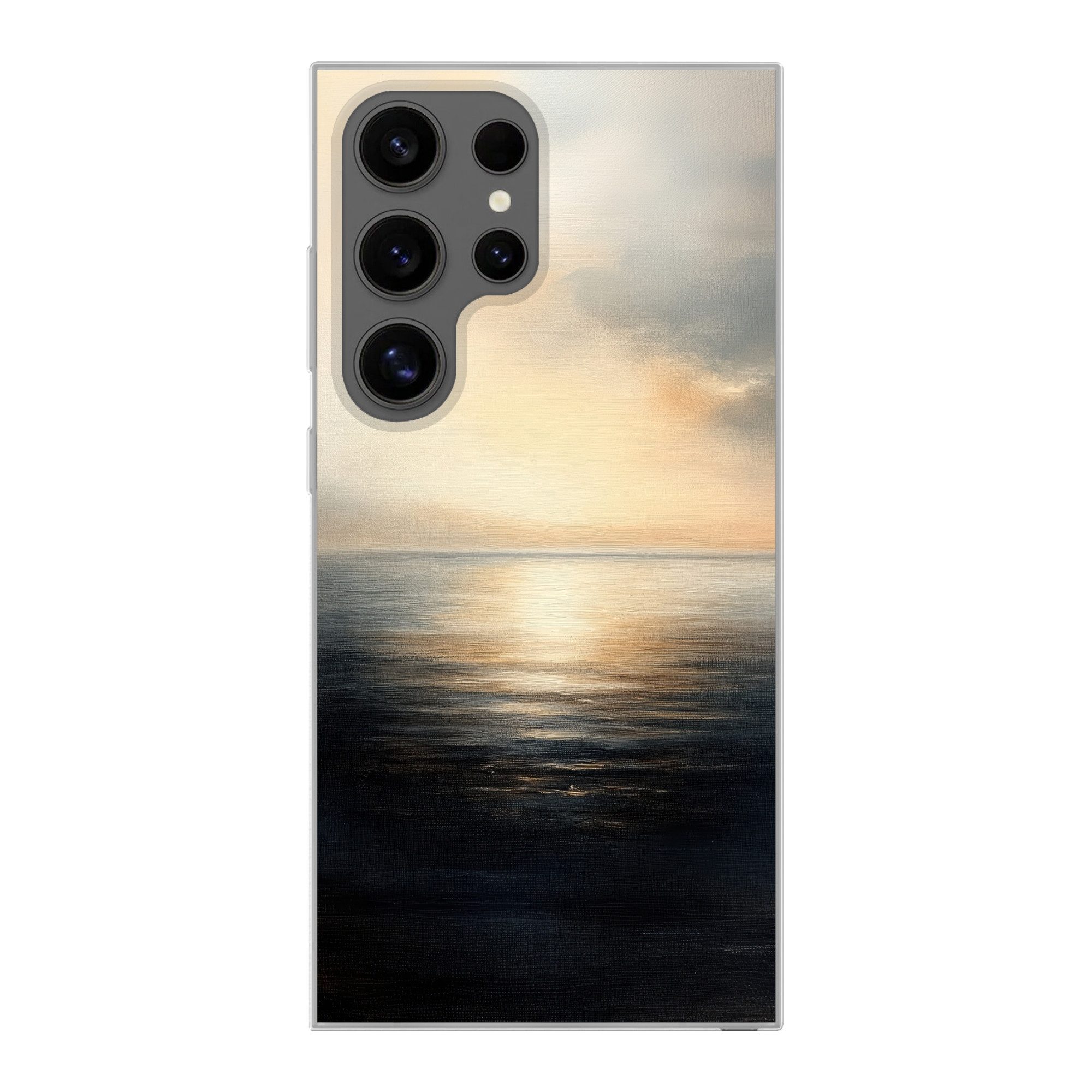 MuchoWow Handyhülle für Samsung Galaxy S24 Ultra Sonne - Horizont - Meer, Phone Case, Silikon, Schutzhülle Dünn