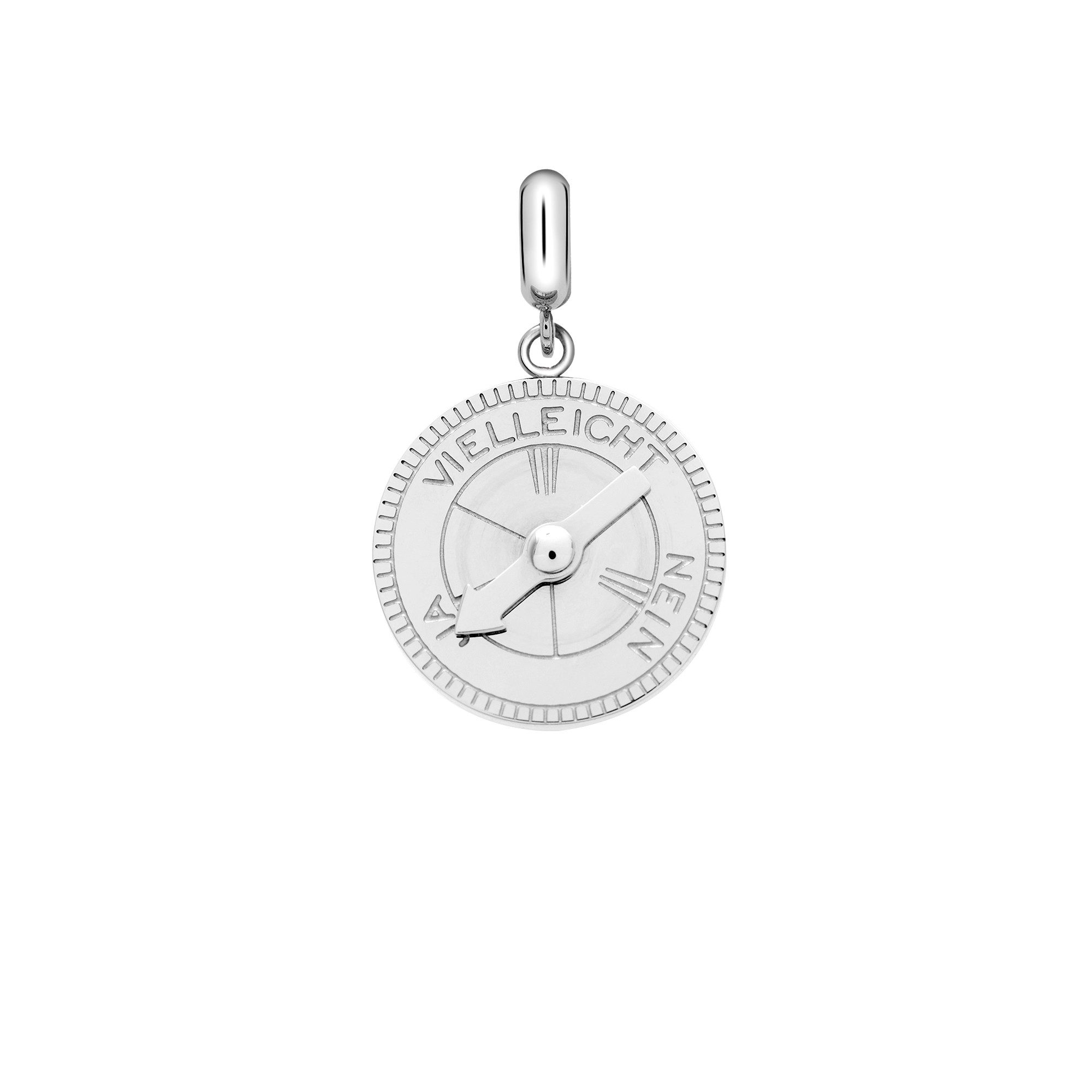 Kettenanhänger Schmuck Edelstahl Charm Decision Maker Pfeil JA NEIN VIELLEICHT