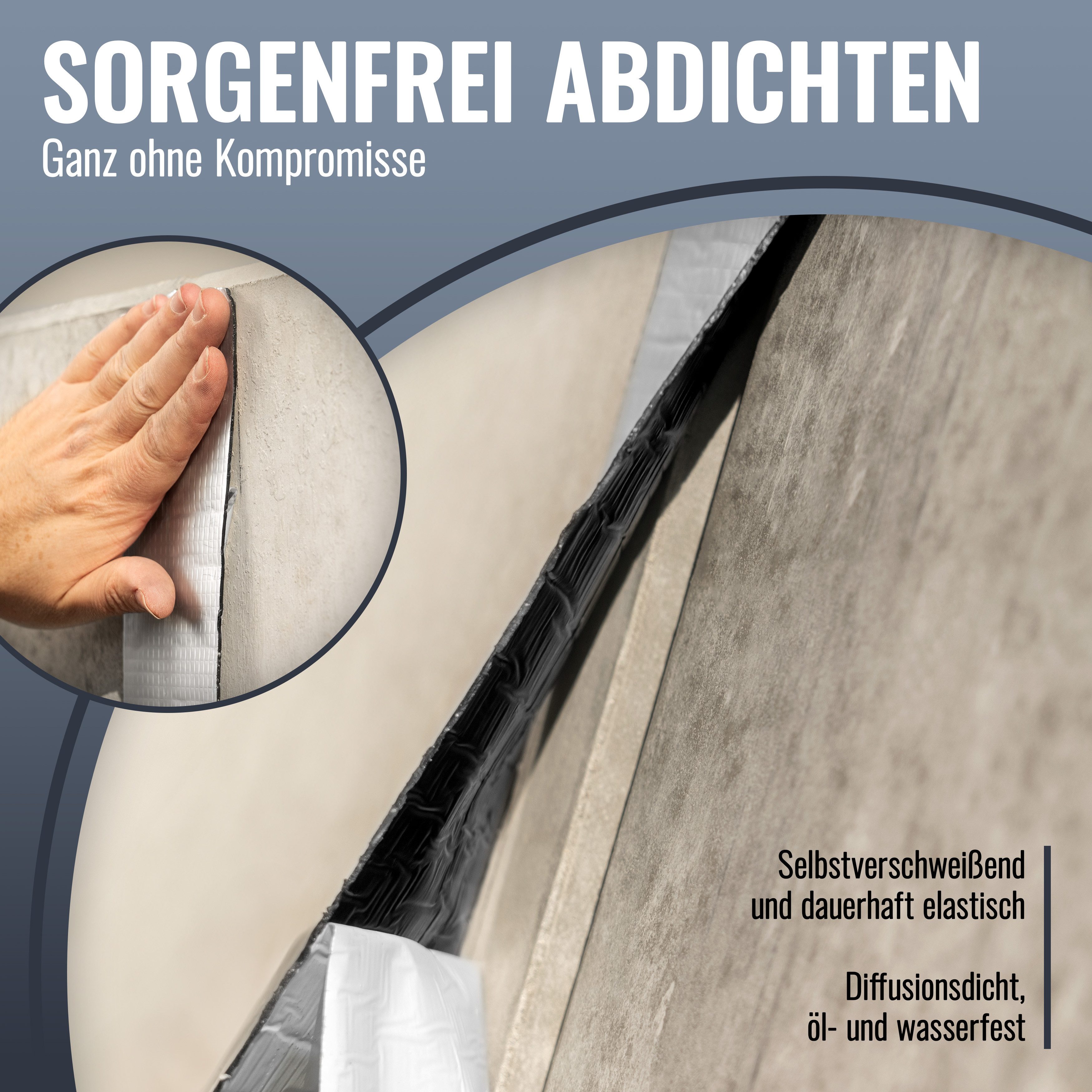 Poppstar Dichtband Butyl-Klebeband mit Aluminium-Beschichtung selbstklebend Butyl-Dichtband für Dachreparatur, Fenster, Wohnmobil, Dachrinne – Bild 4 von 5