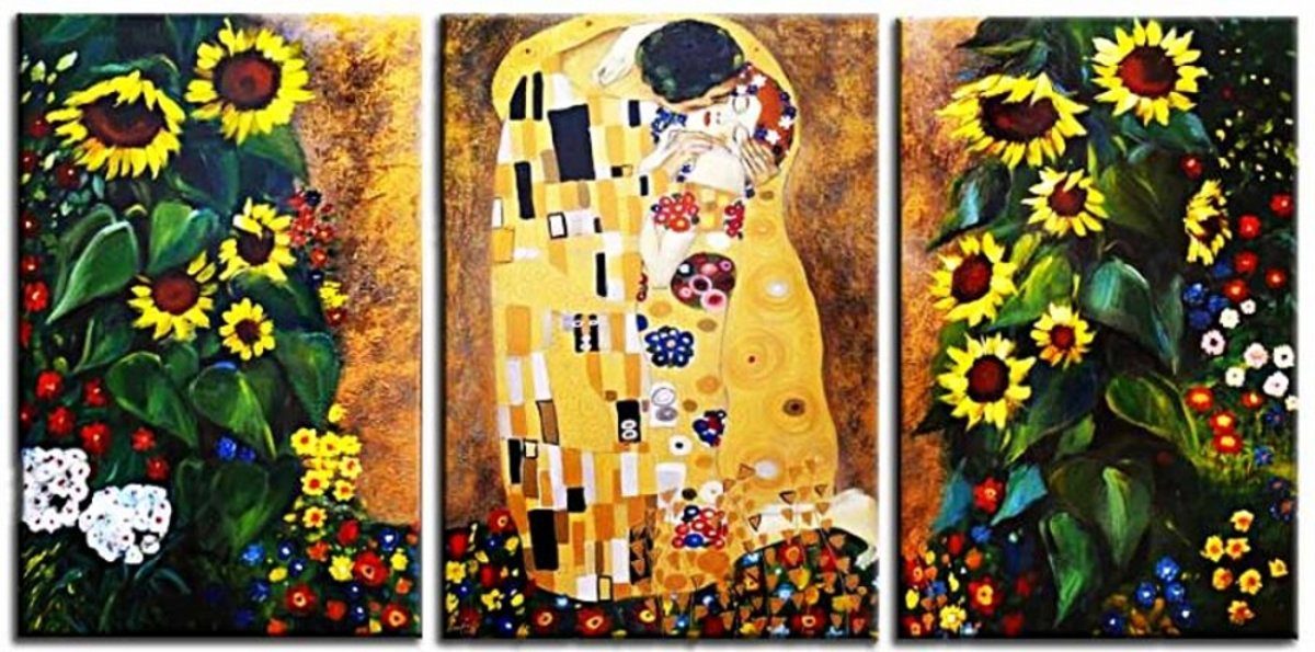 JVmoebel Gemälde »G01567«, handgearbeitet jedes ein Unikat, Gustav Klimt Bild