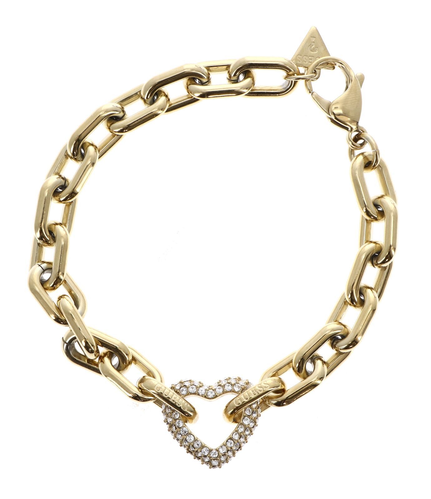 Guess Gliederarmband Pave Heart Chain Bracelet