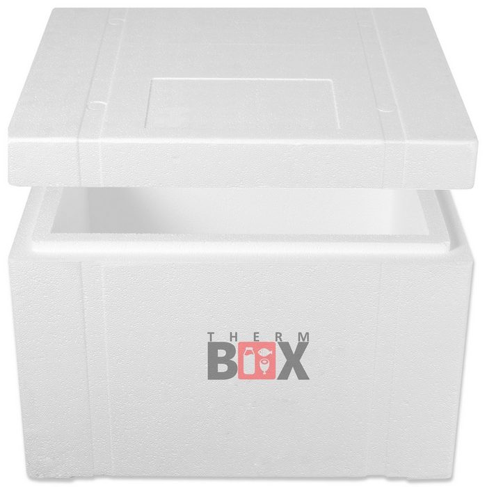 THERM-BOX Thermobehälter Styroporbox 53W Styropor-Verdichtet (0-tlg. Box mit Deckel im Karton) Wand: 5 0cm Volumen: 53 2L Innenmaß:47x38x29cm Isolierbox Thermobox Kühlbox Warmhaltebox Wiederverwendbar