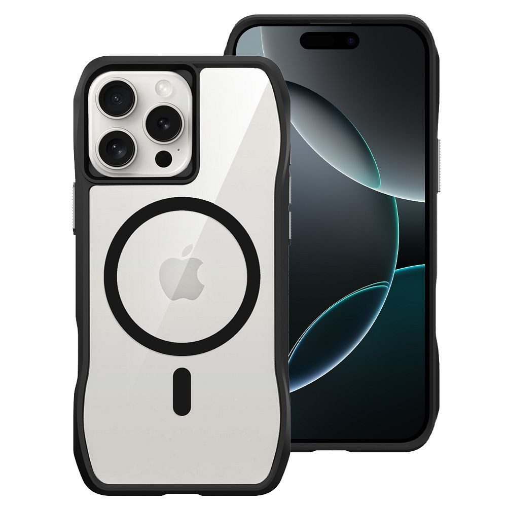 ROAR Handyhülle Slim Defender Kompatibel mit iPhone 17 Air Schwarz 6,5 Zol, Hybrid Hülle mit Magnetfunktion und verstärkten Ecken