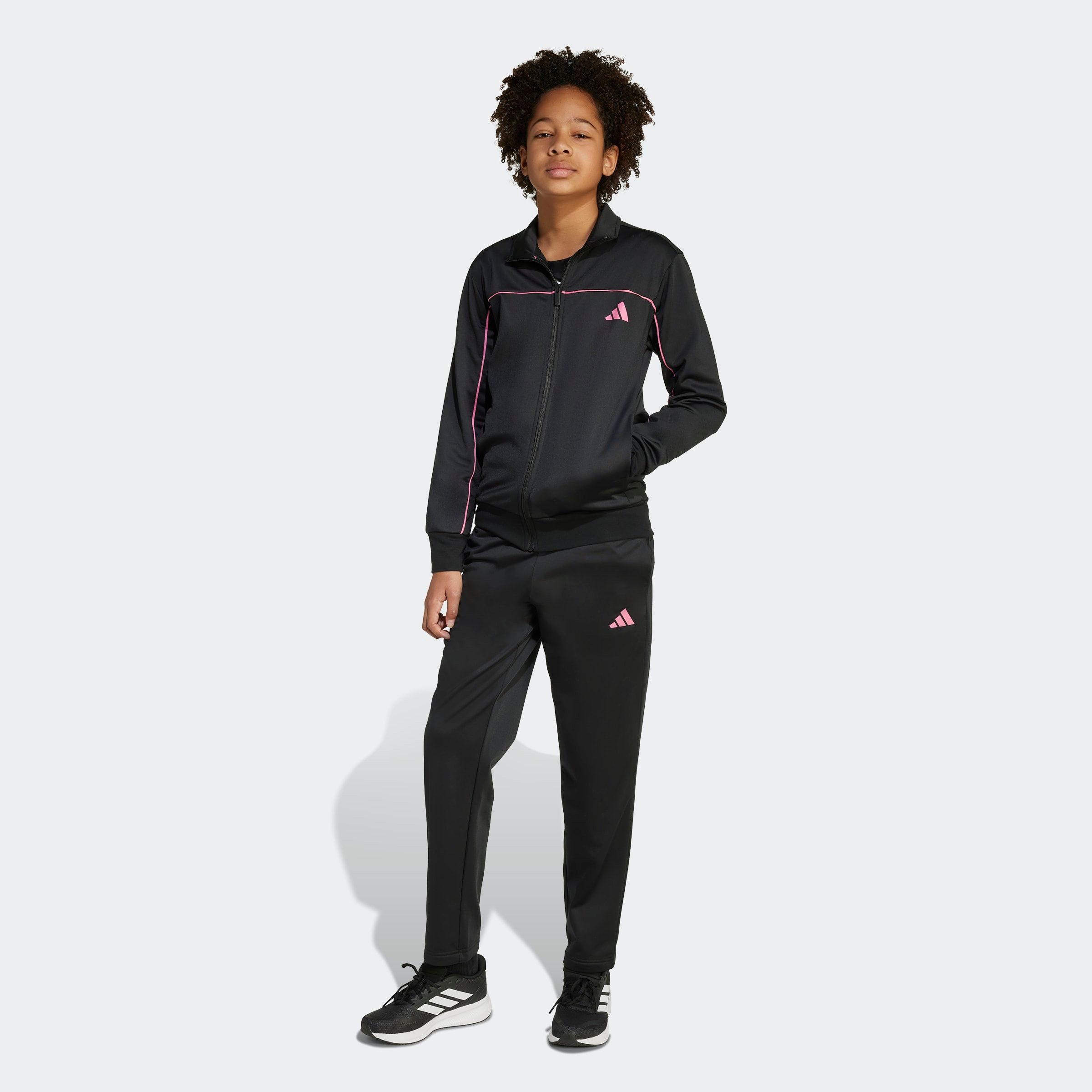 adidas Sportswear Trainingsanzug J CP TR TS (2-tlg), für Kinder und Teens, zweiteiliges Set, mit Stehkragen