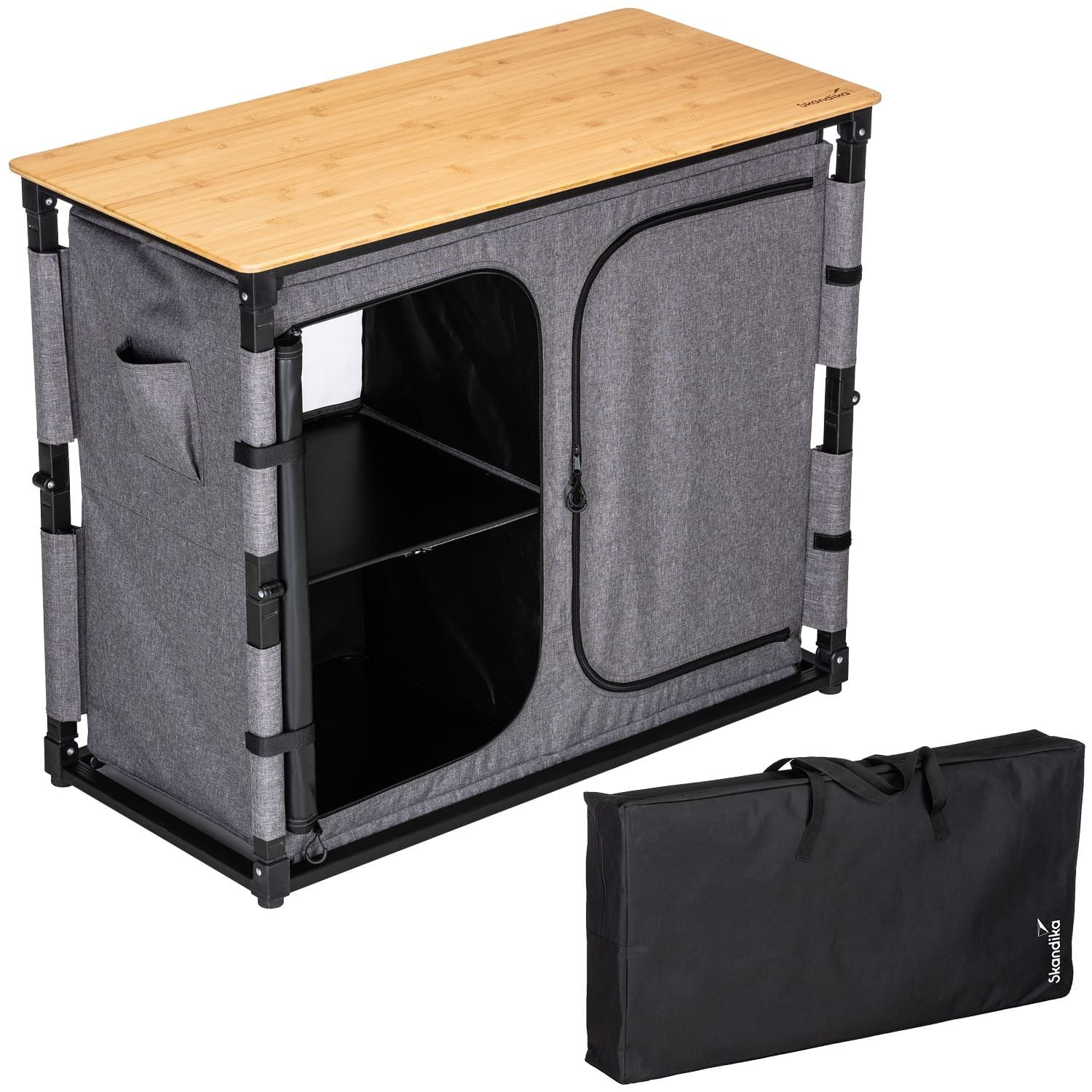 Skandika Campingschrank Triabo Bambus Arbeitsplatte, Campingküche günstig online kaufen