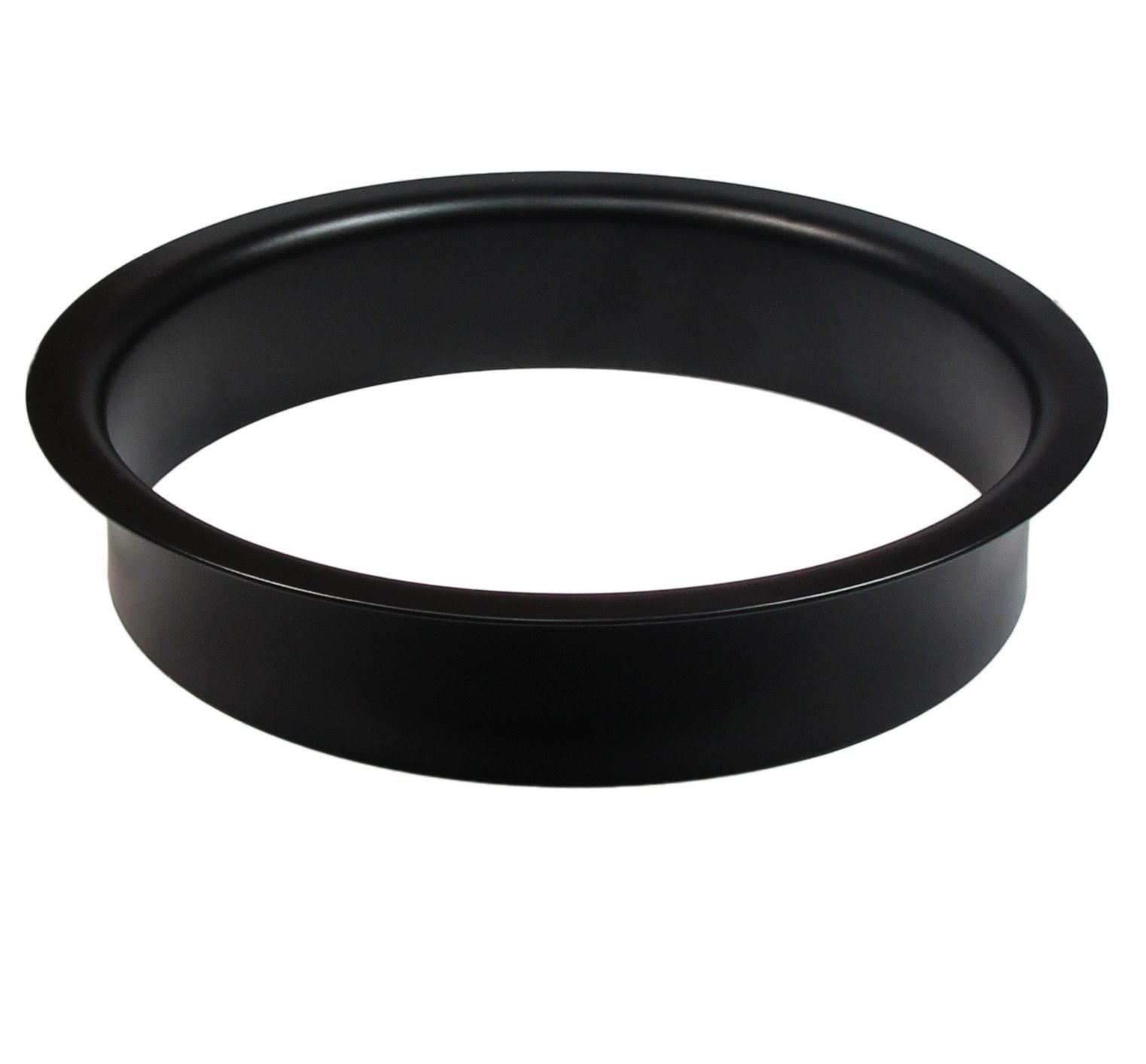 Häusler Onlinehandel GmbH Einbaumülleimer Edelstahl Abwurfring Orbikular 180 Schwarz Abfallring 180x40, Edelstahl V2A Schwarz Pulverbeschichtet