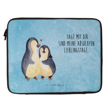 Mr. & Mrs. Panda Laptop-Hülle Pinguin umarmend - Eisblau - Geschenk, Tasche, Laptop, Liebespaar, Se