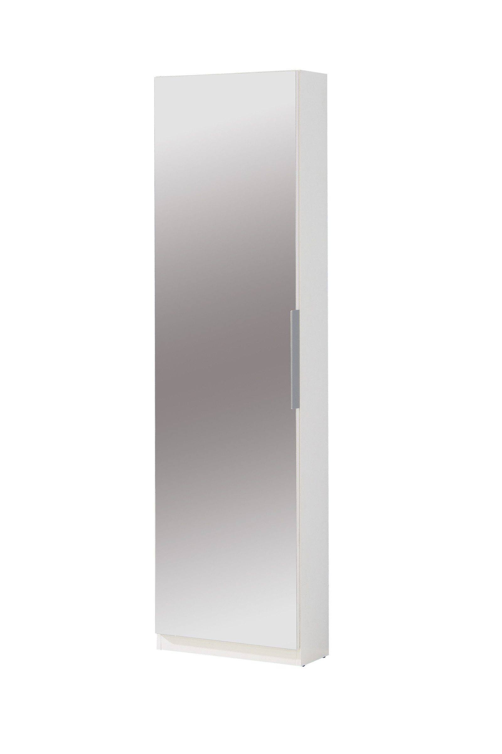 freiraum Schuhschrank CALMA Spiegeltür, Weiss - 50x179,7x20cm (BxHxT)