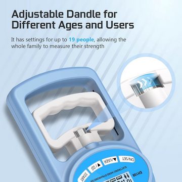 DOPWii Handmuskeltrainer Hand Dynamometer, mit LCD-Bildschirm, 100 lbs/180 kg Handkraftmessgerät