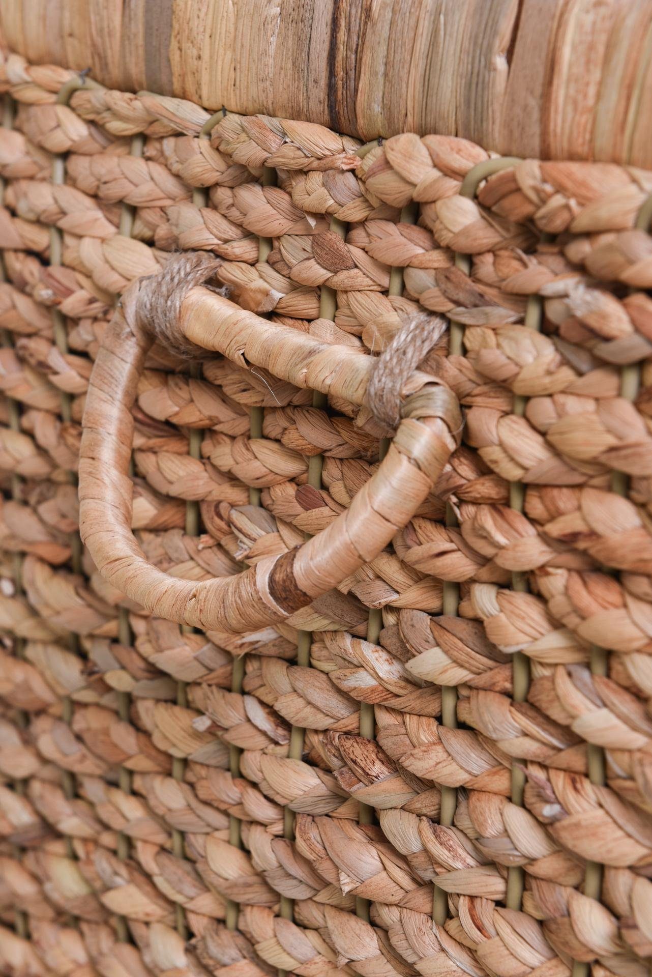 VIVANNO Wäschetruhe Wasserhyazinthe LEA Rechteckig - Natur Geflochten (1 St), 84x45x45 cm