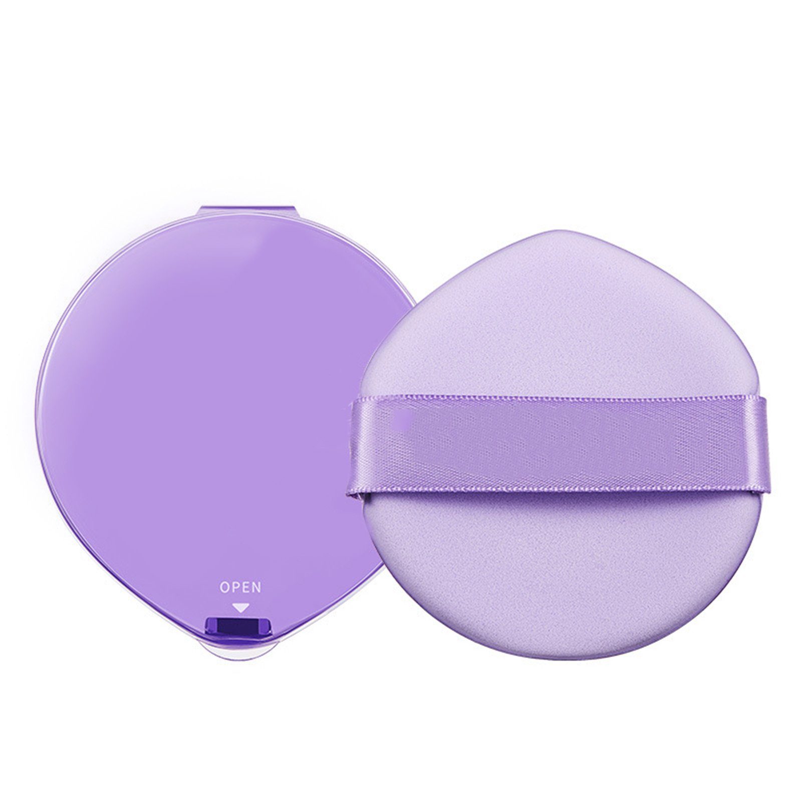 tlg., purple Und Box, Puderquaste 2 Puderquaste für Blusmart Nass, Tropfenförmige Große Dual-Use-Make-up-Schwamm Stück 2 Trocken Gesichts-Make-up Mit