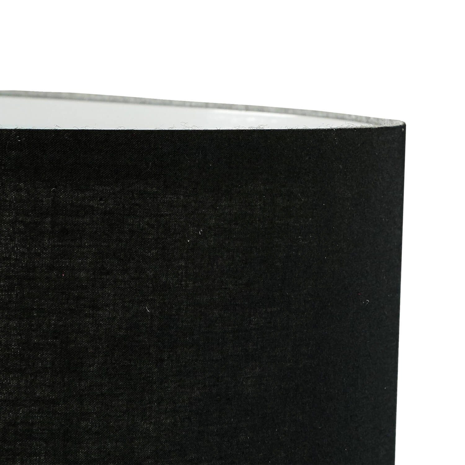 Licht-Erlebnisse Lampenschirm BASIC, Stoffschirm mit Klettverschluss Ø25cm Adapter für E14 E27 Schwarz