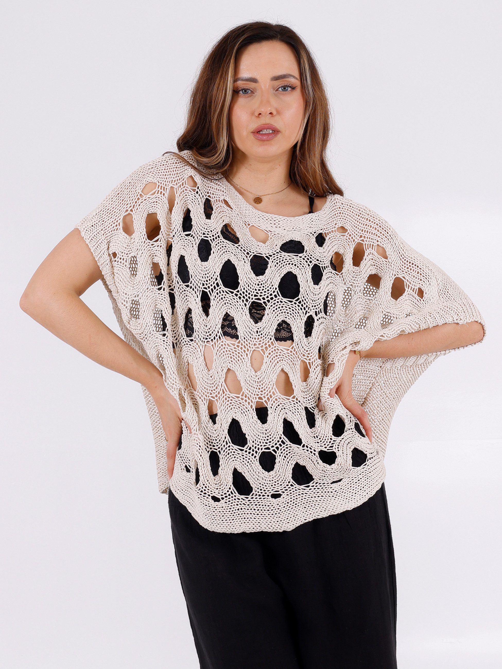 YC Fashion & Style Ajourpullover Damen Lochstrick-Pullover – leichter Somme günstig online kaufen