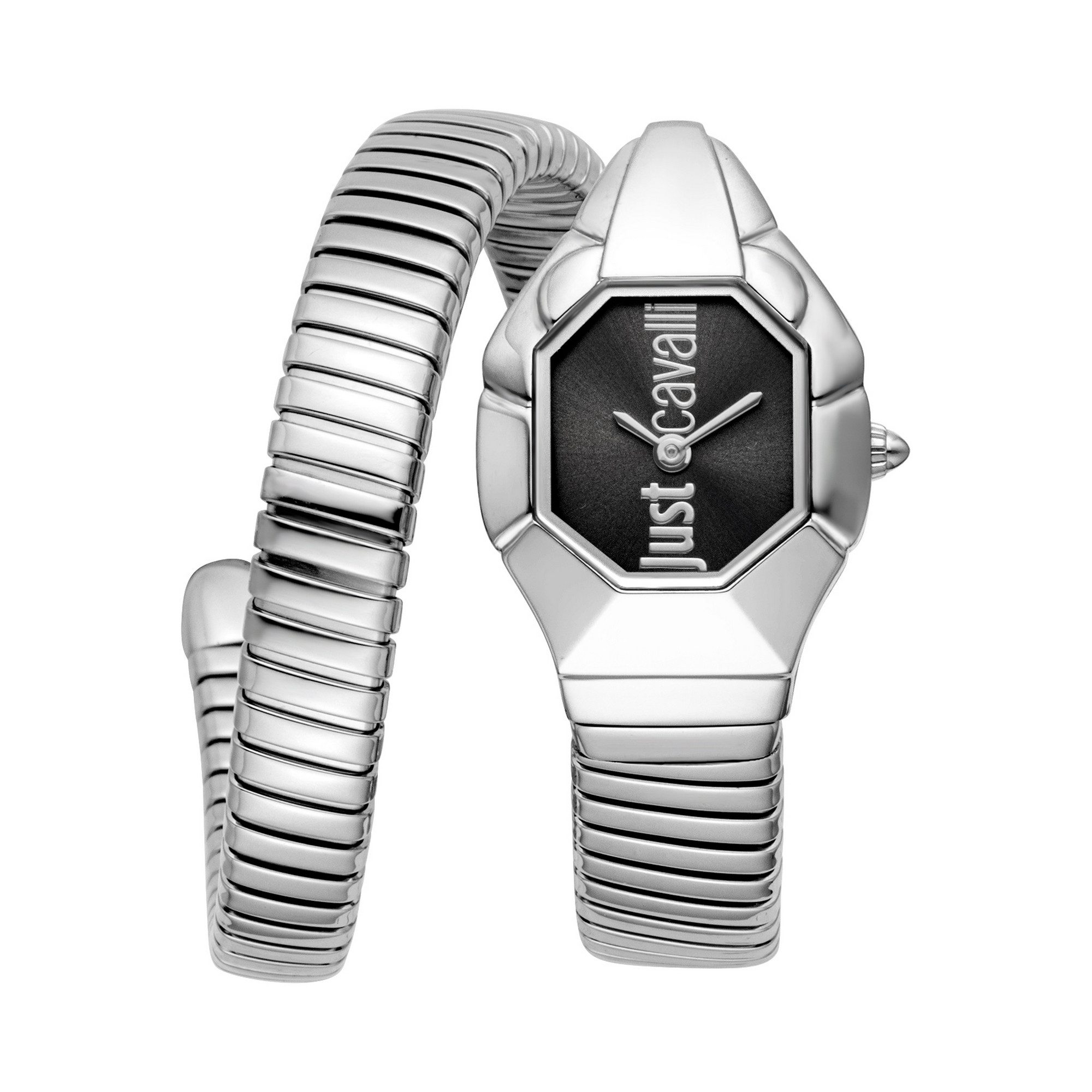 Just Cavalli Time Quarzuhr Signature Snake JC1L398M0025, Armbanduhr, Edelstahlarmband, analog