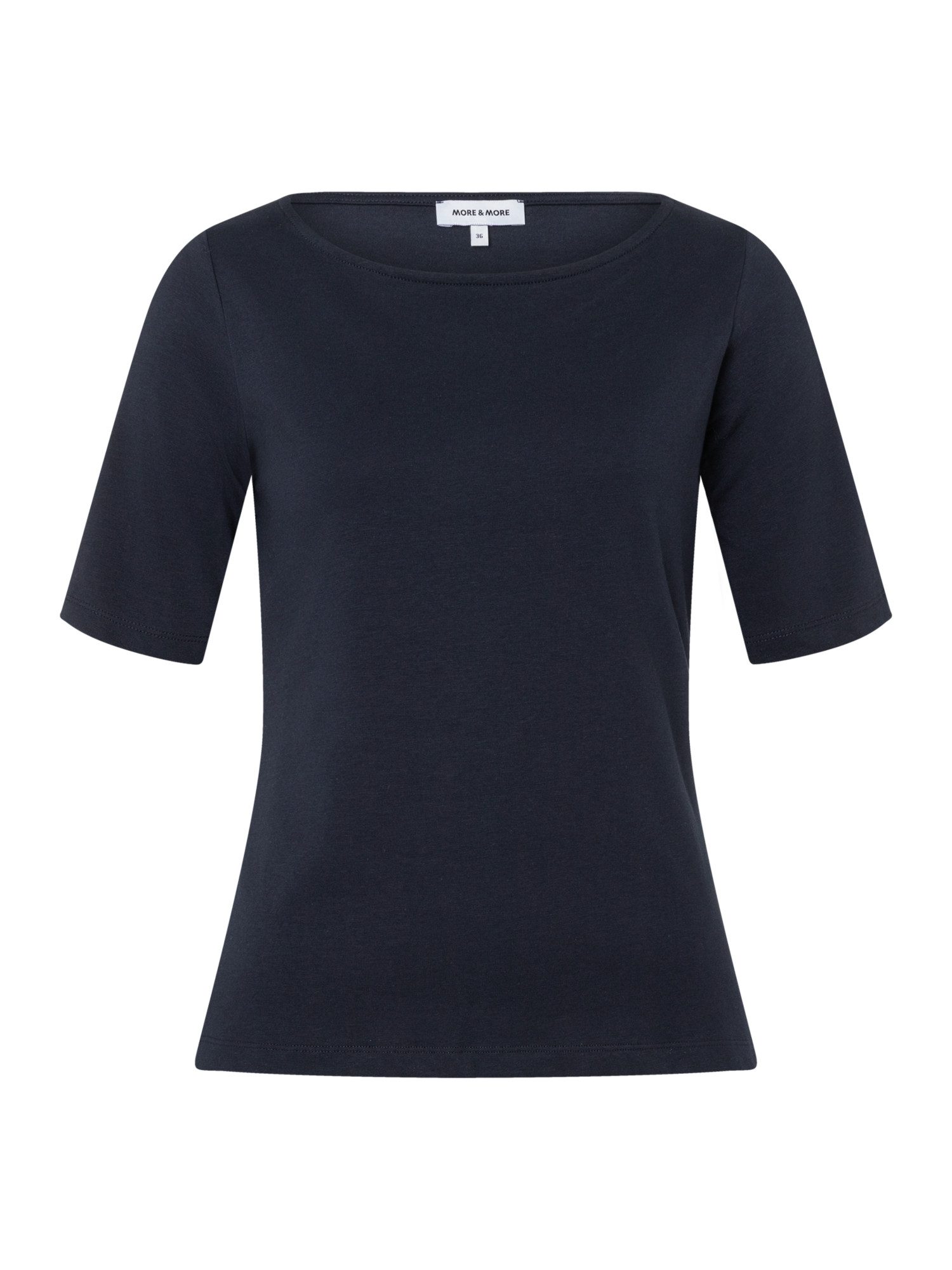 MORE&MORE Kurzarmshirt klassisches Basic-Kurzarmshirt